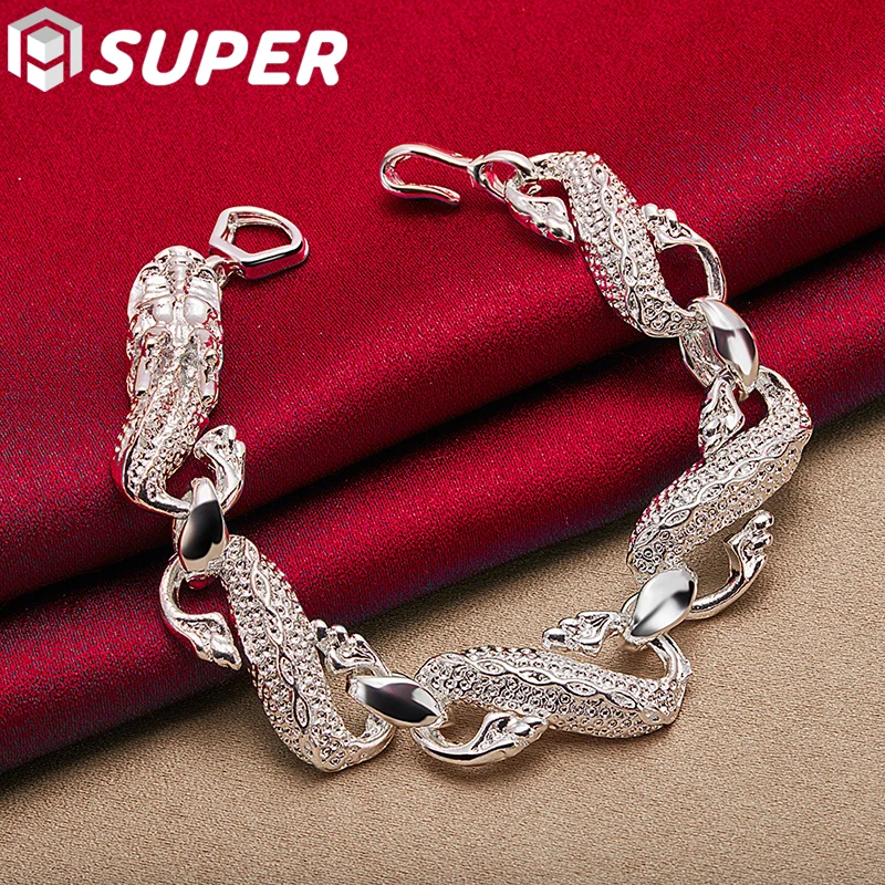 New Arrival 925 Sterling Silver Bracelet Bangle Cuff For Man Women Dragon Bracelet Fine Jewelry Party Christmas Gift
New Arrival 925 Sterling Silver Bracelet Bangle Cuff For Man Women Dragon Bracelet Fine Jewelry Party Christmas Gift