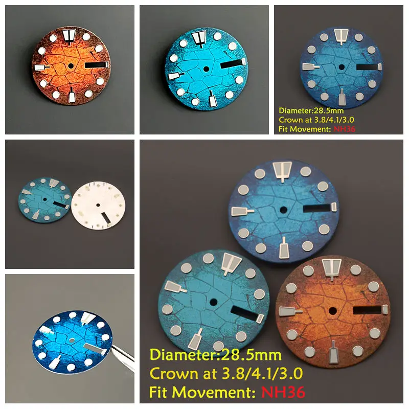 NH35 Dial Ice Crack Green Luminous Watch Dial 28.5MM No Logo High Quality Watch Face Fit NH35 NH36 Movement Watch Accessories
NH35 Dial Ice Crack Green Luminous Watch Dial 28.5MM No Logo High Quality Watch Face Fit NH35 NH36 Movement Watch Accessories