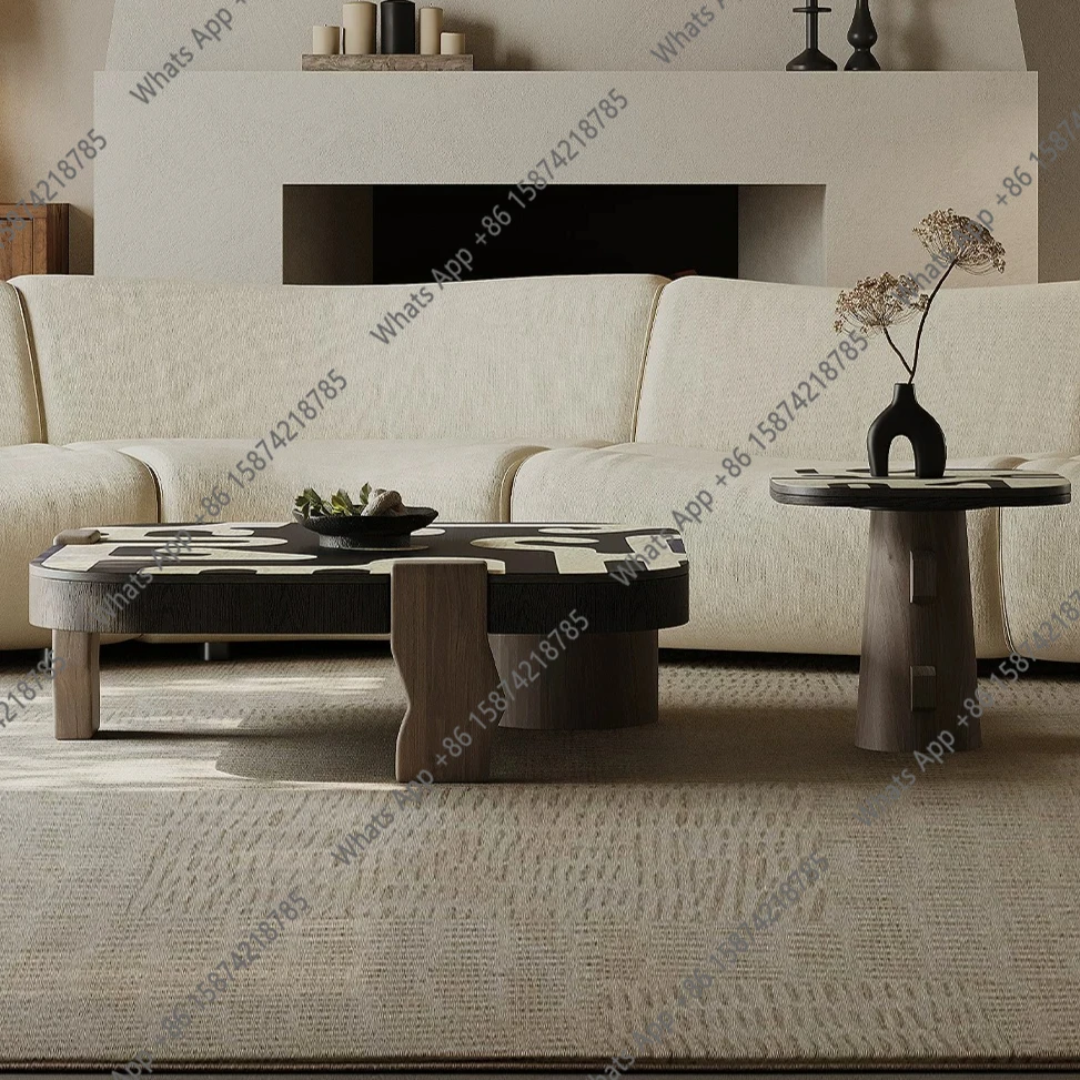 American retro coffee table living room home new high-end personalized hand-painted art square coffee table combination
American retro coffee table living room home new high-end personalized hand-painted art square coffee table combination