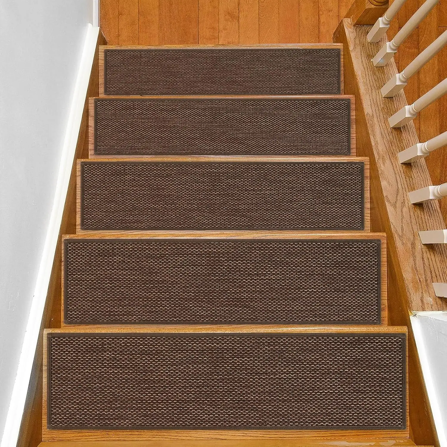 Non-Slip Stair Treads for Wood Steps, 10x36 Inch, 15 Pack with Reusable Adhesive, Machine Washable Brown
Non-Slip Stair Treads for Wood Steps, 10x36 Inch, 15 Pack with Reusable Adhesive, Machine Washable Brown