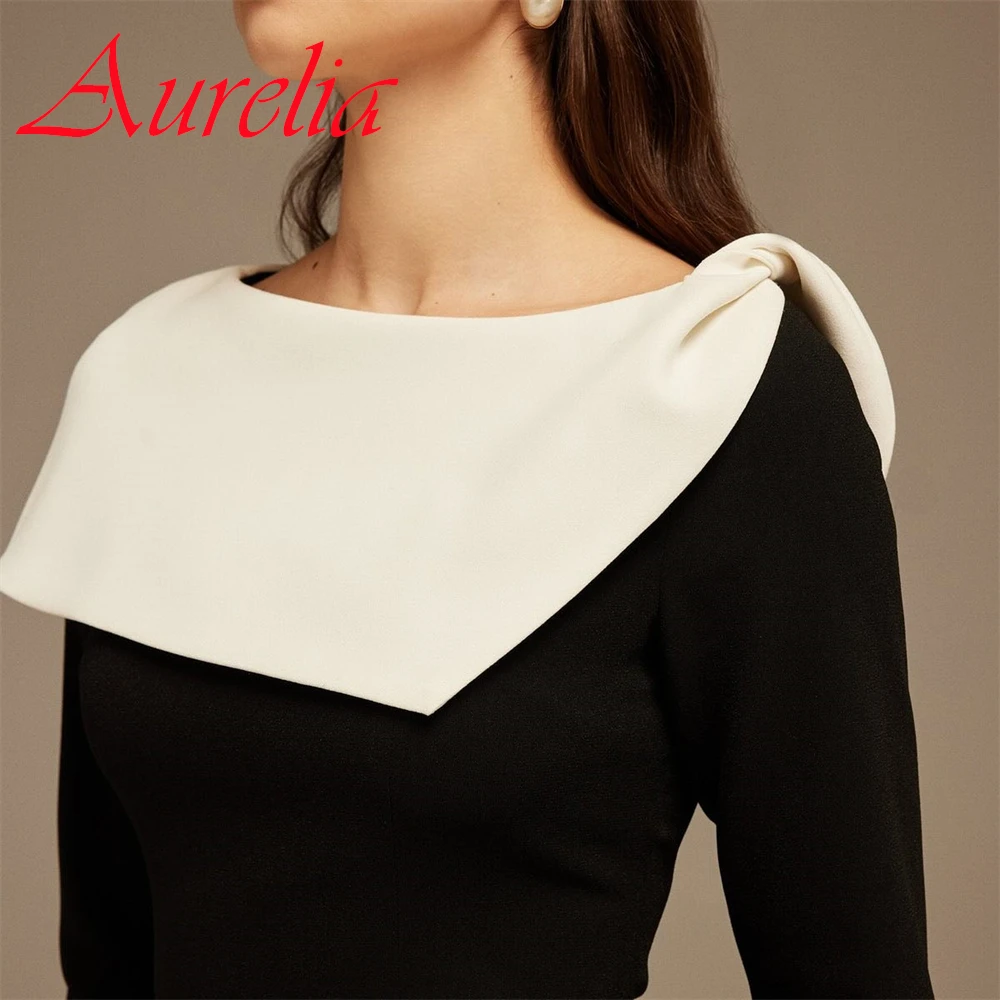 Customized Classic Black Jersey Evening Dress Elegant Graceful Scoop Long Sleeves Party Dress Modern Special Occasion Gowns
Customized Classic Black Jersey Evening Dress Elegant Graceful Scoop Long Sleeves Party Dress Modern Special Occasion Gowns