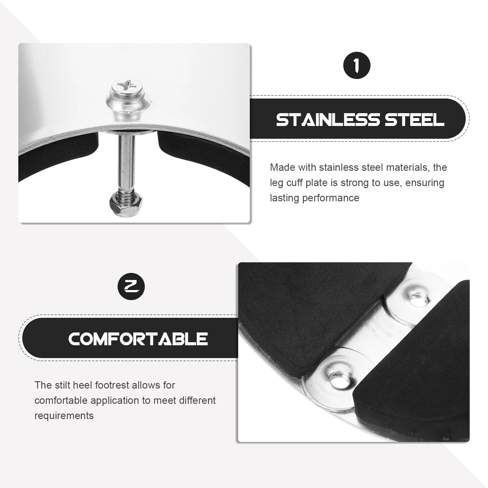 Drywall Stilt Replacement Parts Stainless Steel Leg Cuff Foot Rest Stable Stilt Heel Bracket Replacement Durable for Indoor
Drywall Stilt Replacement Parts Stainless Steel Leg Cuff Foot Rest Stable Stilt Heel Bracket Replacement Durable for Indoor