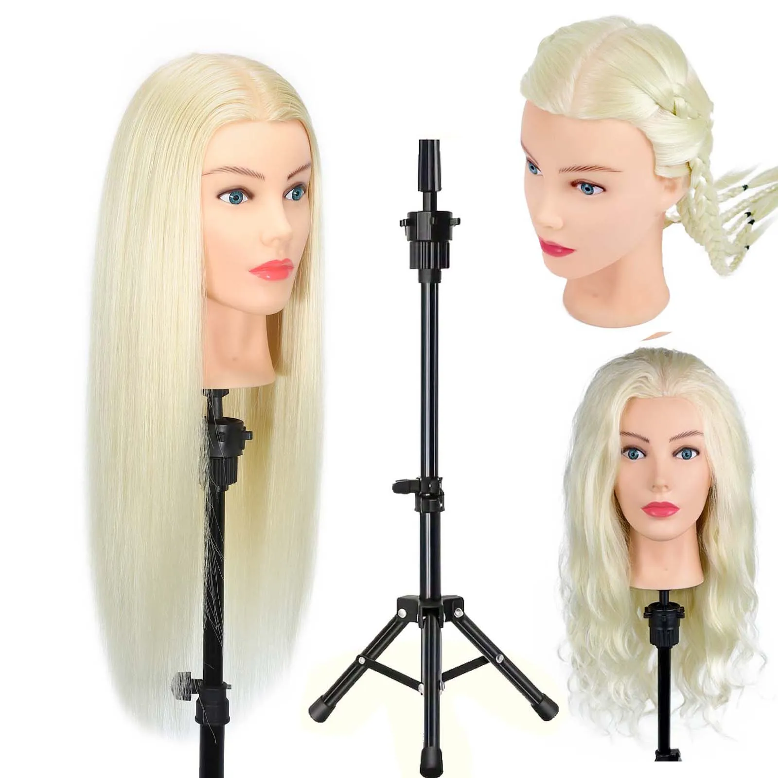Mannequin Head with 70% Real Hair, 24" Blonde Hair Styling Hairdressing Cosmetology Mannequin Manikin Training Practice Head
Mannequin Head with 70% Real Hair, 24" Blonde Hair Styling Hairdressing Cosmetology Mannequin Manikin Training Practice Head