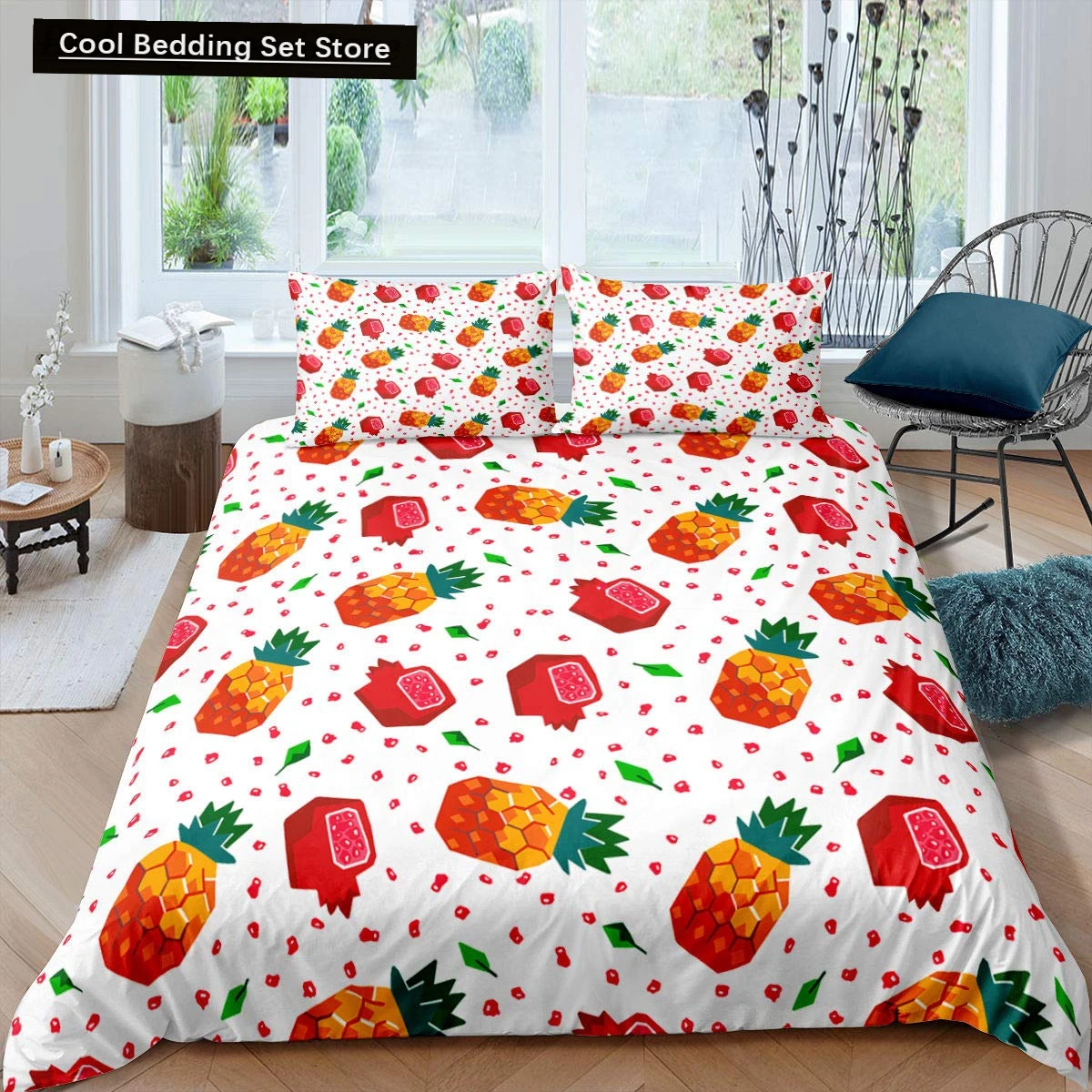 Red Pomegranate King Queen Duvet Cover Summer Tropical Fruit Bedding Set for Adults Green Leaves 2/3pcs Polyester Quilt Cover
Red Pomegranate King Queen Duvet Cover Summer Tropical Fruit Bedding Set for Adults Green Leaves 2/3pcs Polyester Quilt Cover