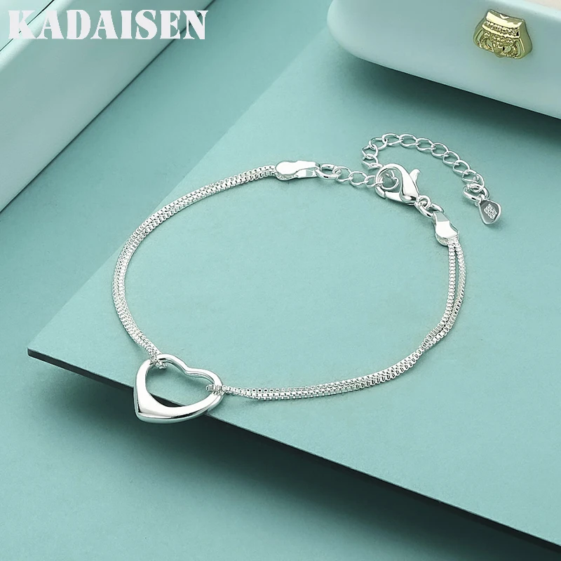 New Original 925 Sterling Silver Romantic Heart Bracelets For Women Fashion Designer Party Wedding Engagement Jewelry Gifts
New Original 925 Sterling Silver Romantic Heart Bracelets For Women Fashion Designer Party Wedding Engagement Jewelry Gifts