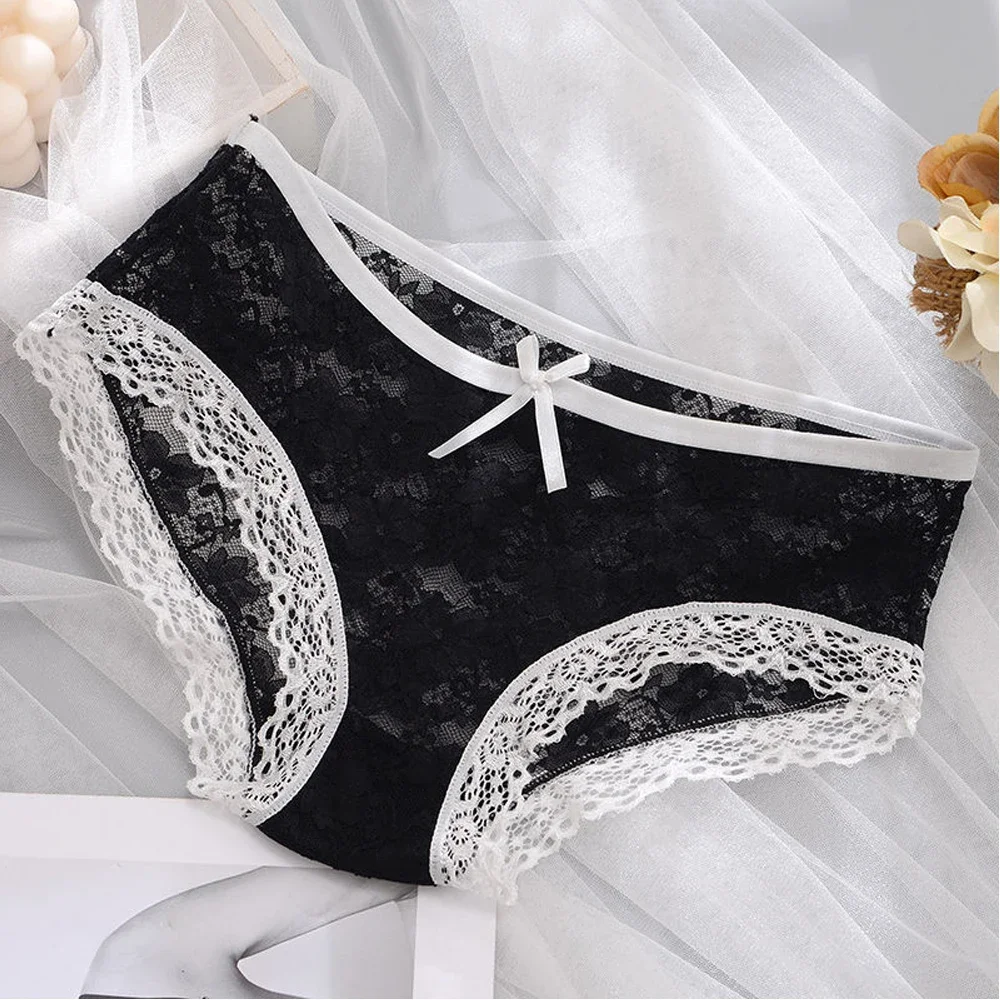 Lace Panties Woman Mid-Waist Sexy Ladies Pink Lingerie Size S-XL Women's Panties Floral Lace Comfortable Inner Cotton Shorts
Lace Panties Woman Mid-Waist Sexy Ladies Pink Lingerie Size S-XL Women's Panties Floral Lace Comfortable Inner Cotton Shorts