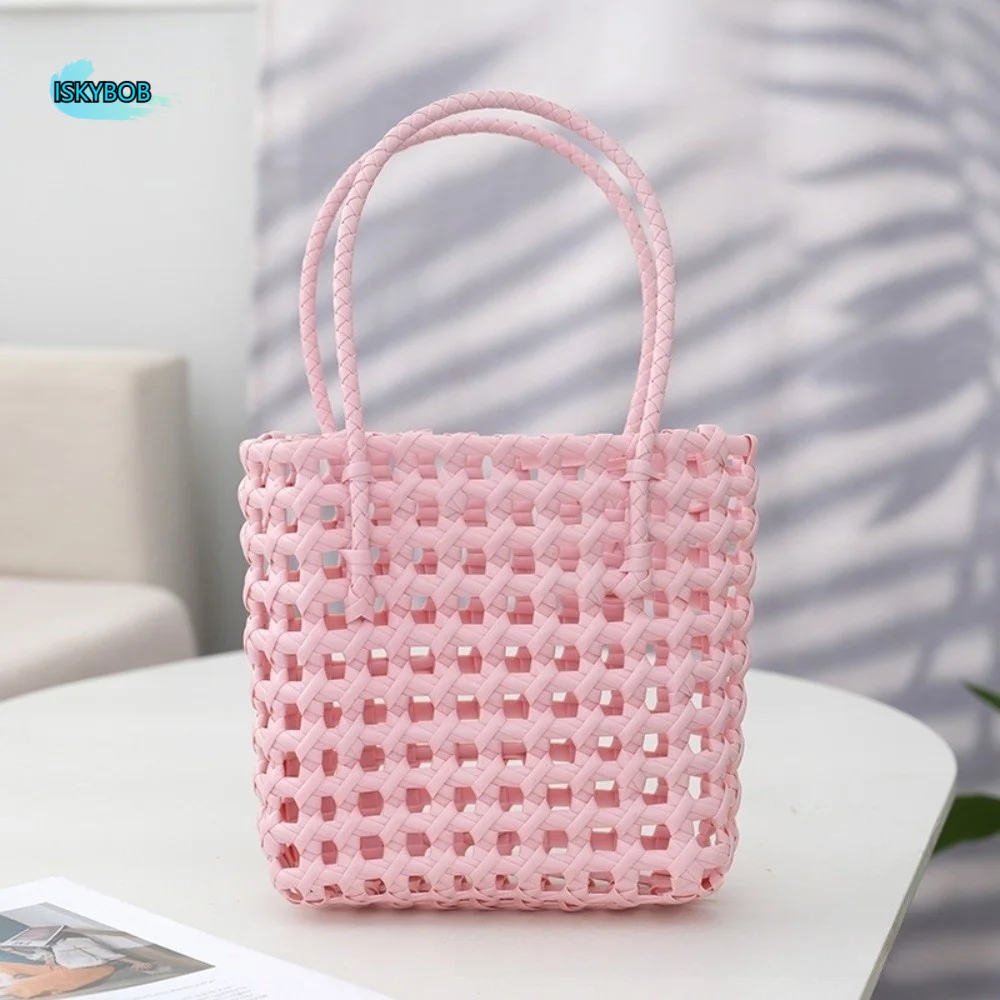 Women Plastic Material Hollow Weave Bag Soft Handle Large Capacity Basket Bag Woven Design Lightweight Beach Tote Bag Casual Use
Women Plastic Material Hollow Weave Bag Soft Handle Large Capacity Basket Bag Woven Design Lightweight Beach Tote Bag Casual Use