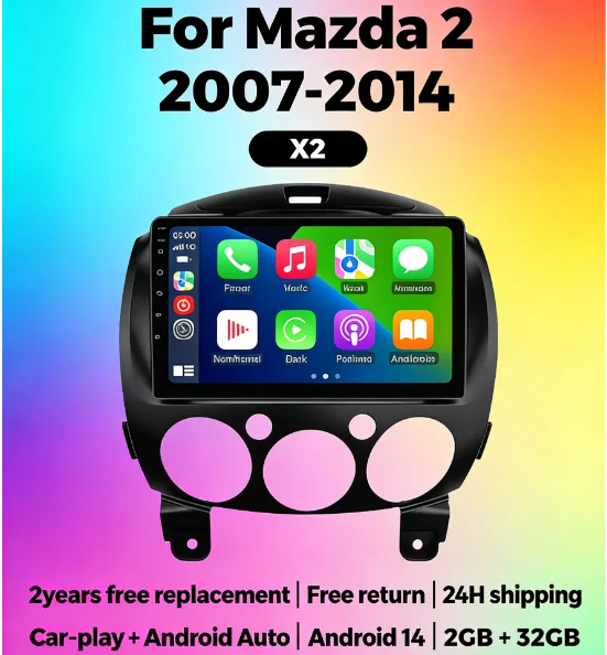 Автомагнитола MEKEDE Android 15 для MAZDA 2 (2007-2014), 2 DIN, мультимедийный плеер, GPS-навигация, Carplay
Автомагнитола MEKEDE Android 15 для MAZDA 2 (2007-2014), 2 DIN, мультимедийный плеер, GPS-навигация, Carplay