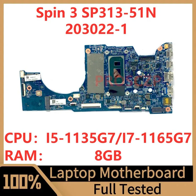 448.0MF03.0011/448.0MF02.0011 Материнская плата для ноутбука Acer Spin 3 SP313-51N 203022 -1 С процессором I5-1135G7/I7-1165G7, 8 ГБ, 100% тестирование
448.0MF03.0011/448.0MF02.0011 Материнская плата для ноутбука Acer Spin 3 SP313-51N 203022 -1 С процессором I5-1135G7/I7-1165G7, 8 ГБ, 100% тестирование