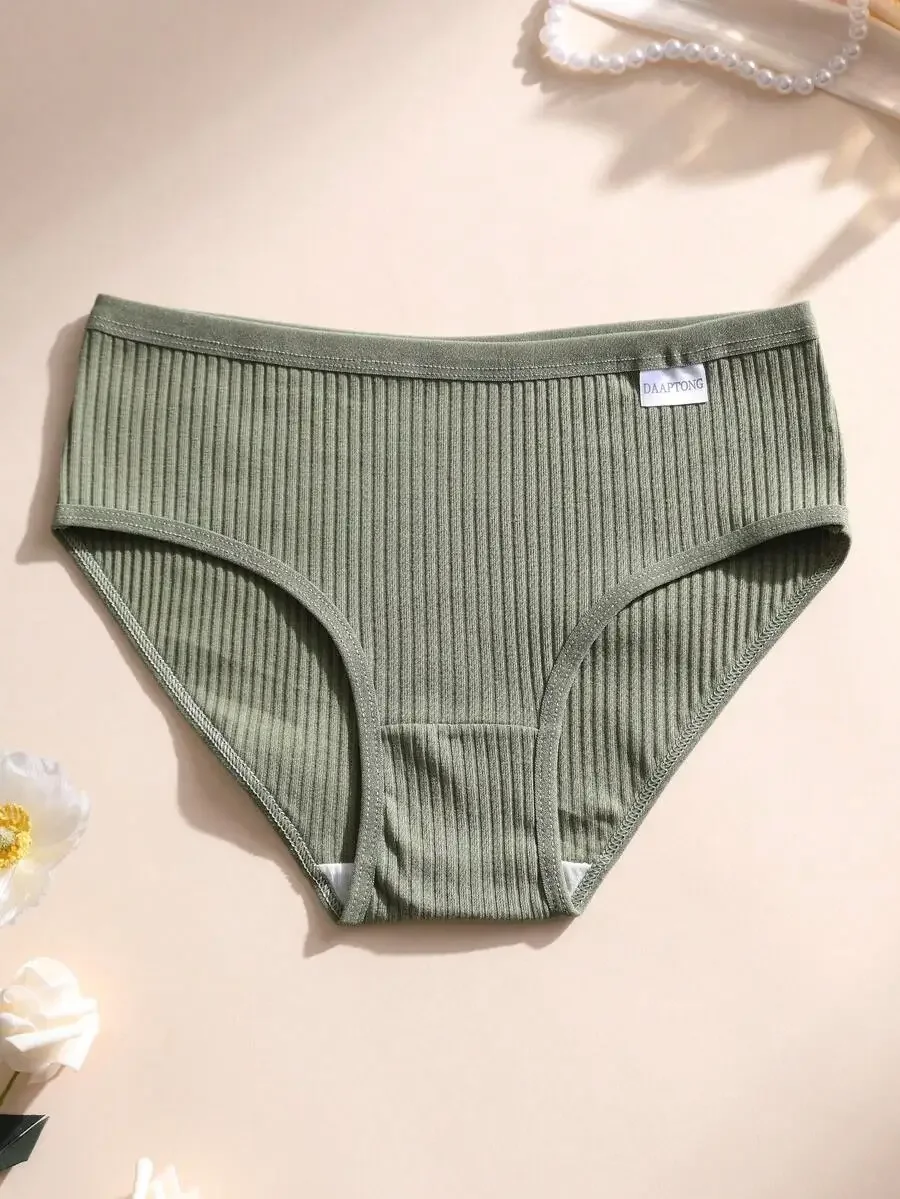 Ribbed Cotton Womens Low Rise Briefs Comfortable Breathable Underwear
Ribbed Cotton Womens Low Rise Briefs Comfortable Breathable Underwear