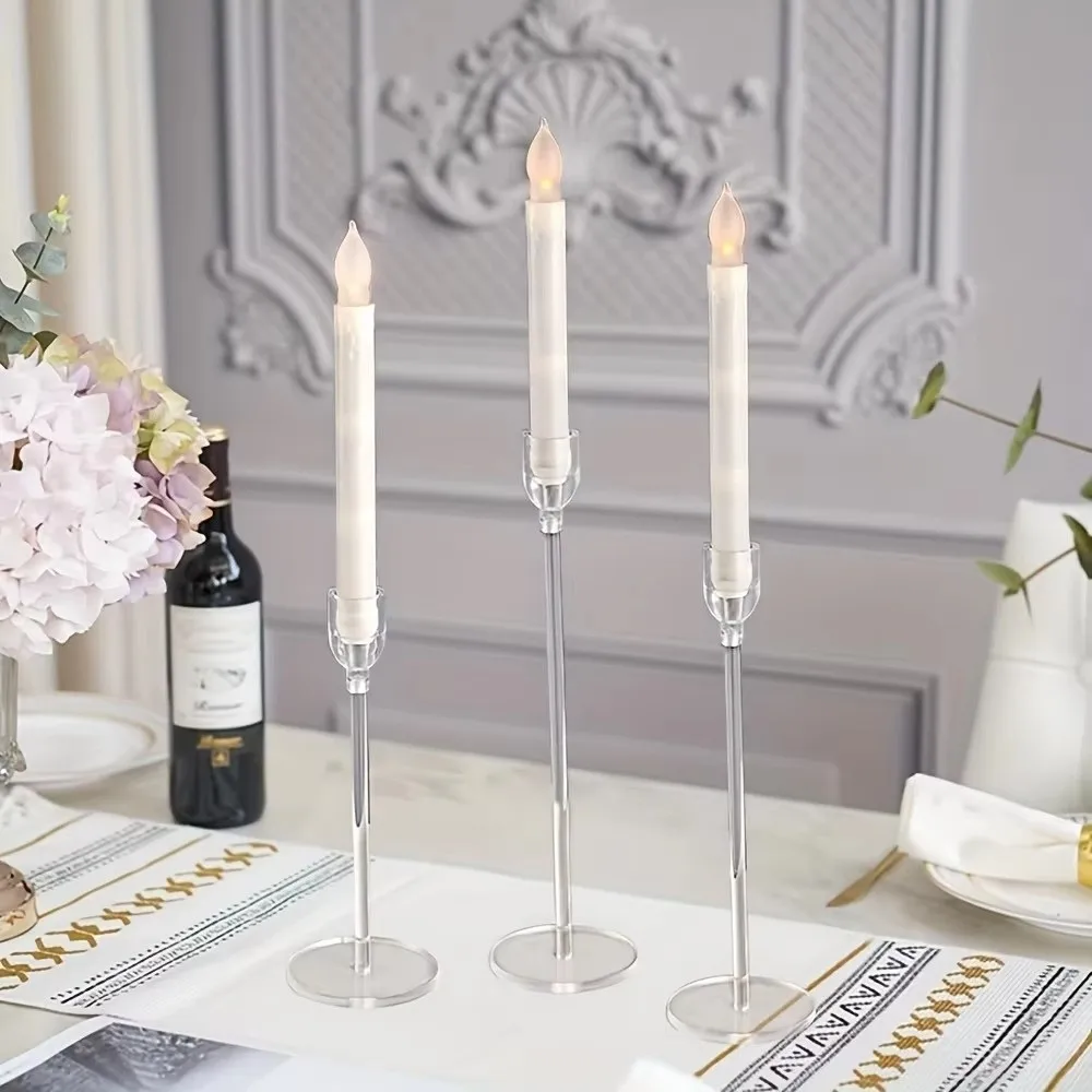 3pcs Clear Acrylic Candlestick Holder Party Supplies Candlelight Dinner Props Tabletop Candle Holders Table Decor Candle Stand
3pcs Clear Acrylic Candlestick Holder Party Supplies Candlelight Dinner Props Tabletop Candle Holders Table Decor Candle Stand