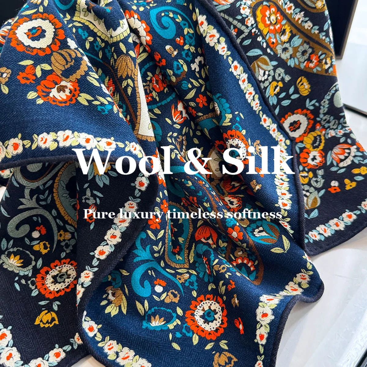 82% Wool 18% Real Silk Scarf New Square Scarf Double-sided Paisley Print Shawl Wraps Women Scarves Bandana Hijab Pashmina Poncho
82% Wool 18% Real Silk Scarf New Square Scarf Double-sided Paisley Print Shawl Wraps Women Scarves Bandana Hijab Pashmina Poncho