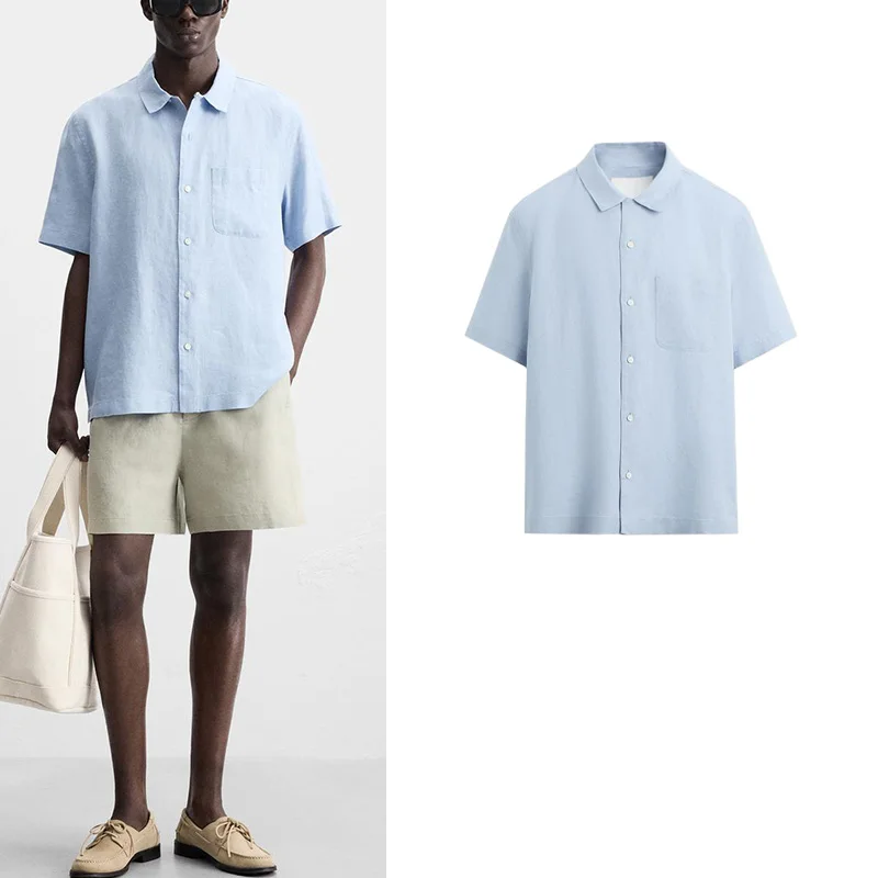 Новые летние мужские простые свободные воротники с воротником ort Sve Linen Blend irt Casual Commute Sle Regular Fit на пуговицах...
Новые летние мужские простые свободные воротники с воротником ort Sve Linen Blend irt Casual Commute Sle Regular Fit на пуговицах...