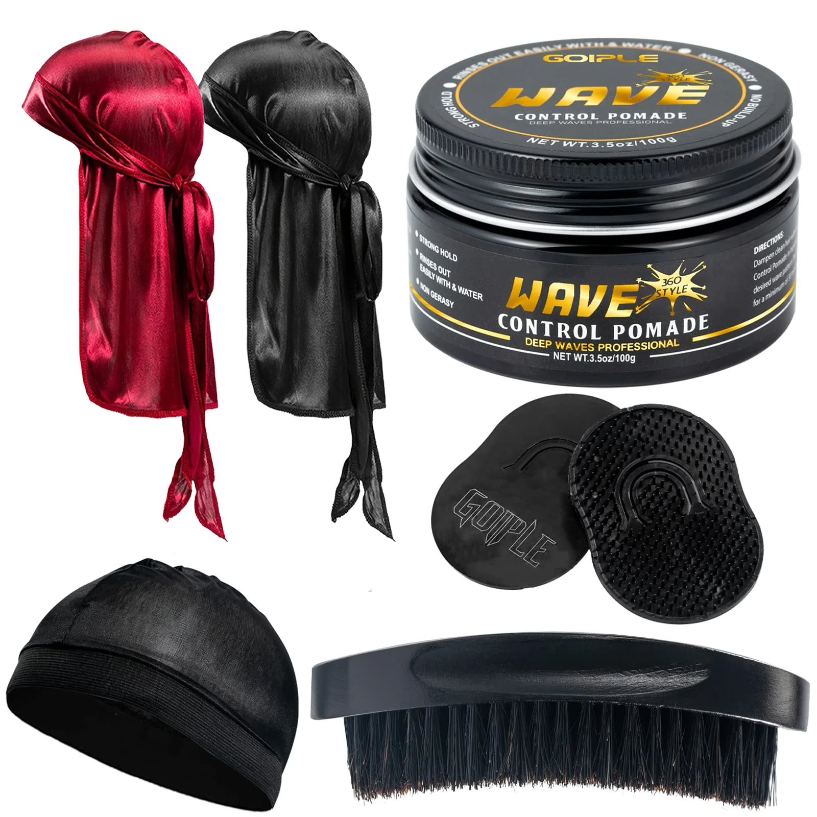 Wave Pomade for Men Deep Waves Water-Based Wave Grease for 360 Wave Training & Wolfing - Sliky Application & Strong Hold, 360 Wave Kit Waves Brush Silky Durag for Waver and Barber
Wave Pomade for Men Deep Waves Water-Based Wave Grease for 360 Wave Training & Wolfing - Sliky Application & Strong Hold, 360 Wave Kit Waves Brush Silky Durag for Waver and Barber