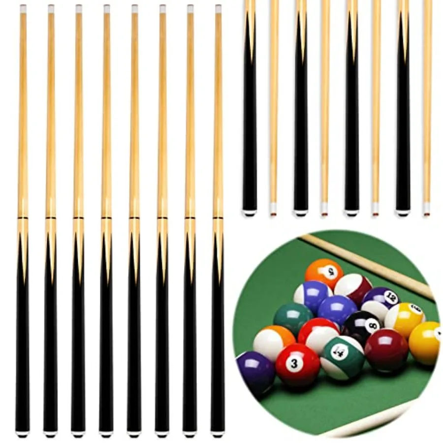 8 Pack Pool Sticks 58 Inch, 2 Piece Billiard Cue Set with 12 oz 13mm Tips, Hardwood Pool Cues Gift for Home, Bar, Game, Beginne
8 Pack Pool Sticks 58 Inch, 2 Piece Billiard Cue Set with 12 oz 13mm Tips, Hardwood Pool Cues Gift for Home, Bar, Game, Beginne