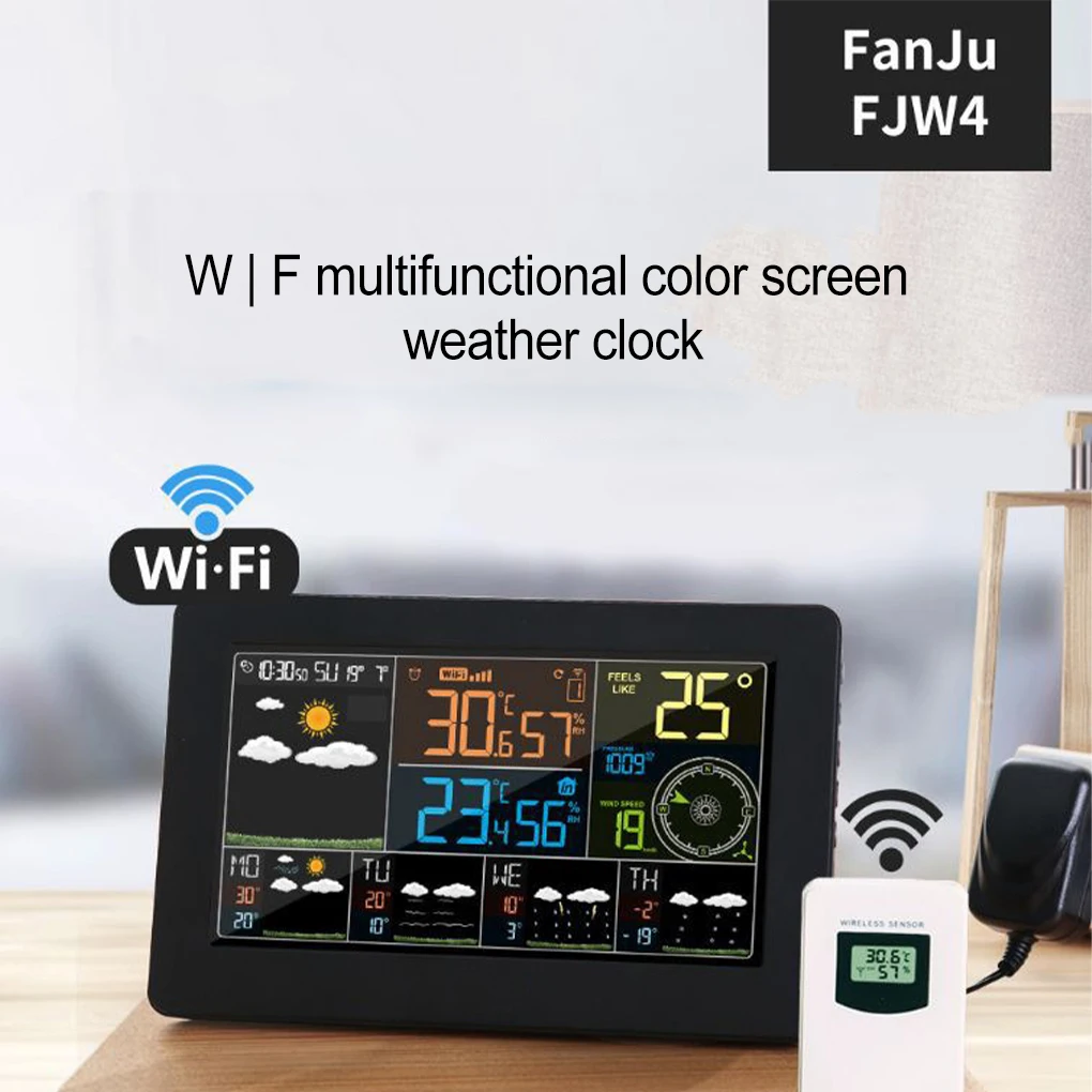 Practical Gifts WiFi Smart Weather Station With Colorful Screen Color Screen Wide Application
Practical Gifts WiFi Smart Weather Station With Colorful Screen Color Screen Wide Application