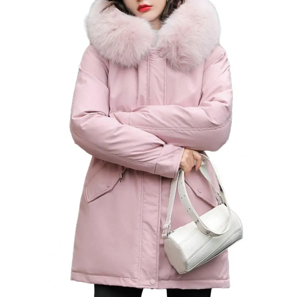 Winter Jacket Fashionable Women's Winter Coat with Hood Faux Fur Collar Zipper Closure Warm Stylish Outerwear for Autumn/winter
Winter Jacket Fashionable Women's Winter Coat with Hood Faux Fur Collar Zipper Closure Warm Stylish Outerwear for Autumn/winter