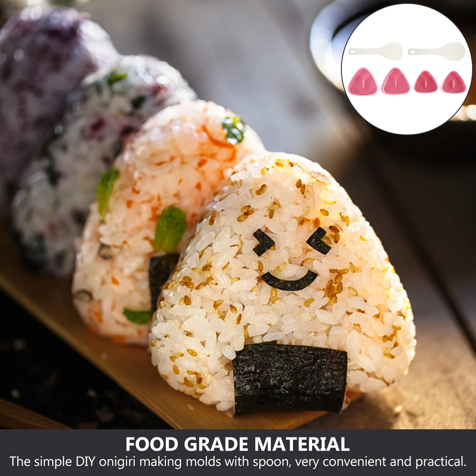 2 Sets Triangle Rice Ball Mold Sushi Onigiri Molds Shaper Food Grade PP Material Lightweight Portable Kitchen Tools Practical
2 Sets Triangle Rice Ball Mold Sushi Onigiri Molds Shaper Food Grade PP Material Lightweight Portable Kitchen Tools Practical