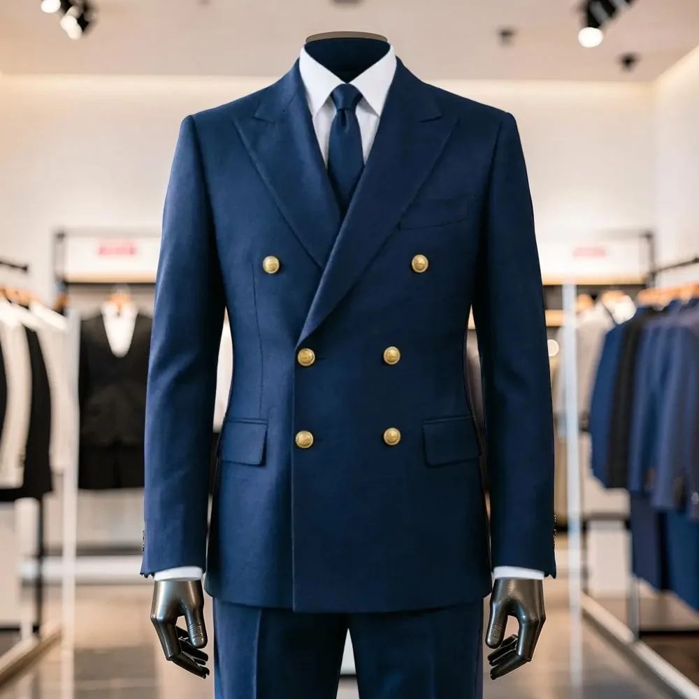 Double Breasted Suits for Men 2 Pieces Wedding Tuxedo Slim Fit with Gold Buttons Minimalist Formal Prom Blazer with Pants
Double Breasted Suits for Men 2 Pieces Wedding Tuxedo Slim Fit with Gold Buttons Minimalist Formal Prom Blazer with Pants