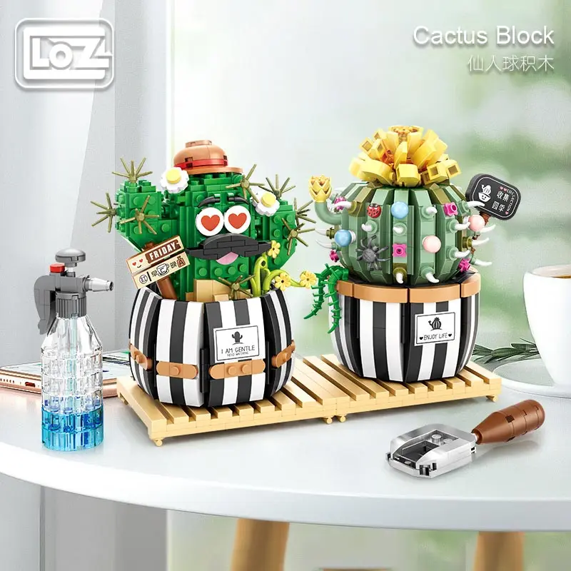 LOZ/Lizhi succulent potted fish touch cactus vitality cactus assembly building blocks green plant bouquet assembly toys
LOZ/Lizhi succulent potted fish touch cactus vitality cactus assembly building blocks green plant bouquet assembly toys