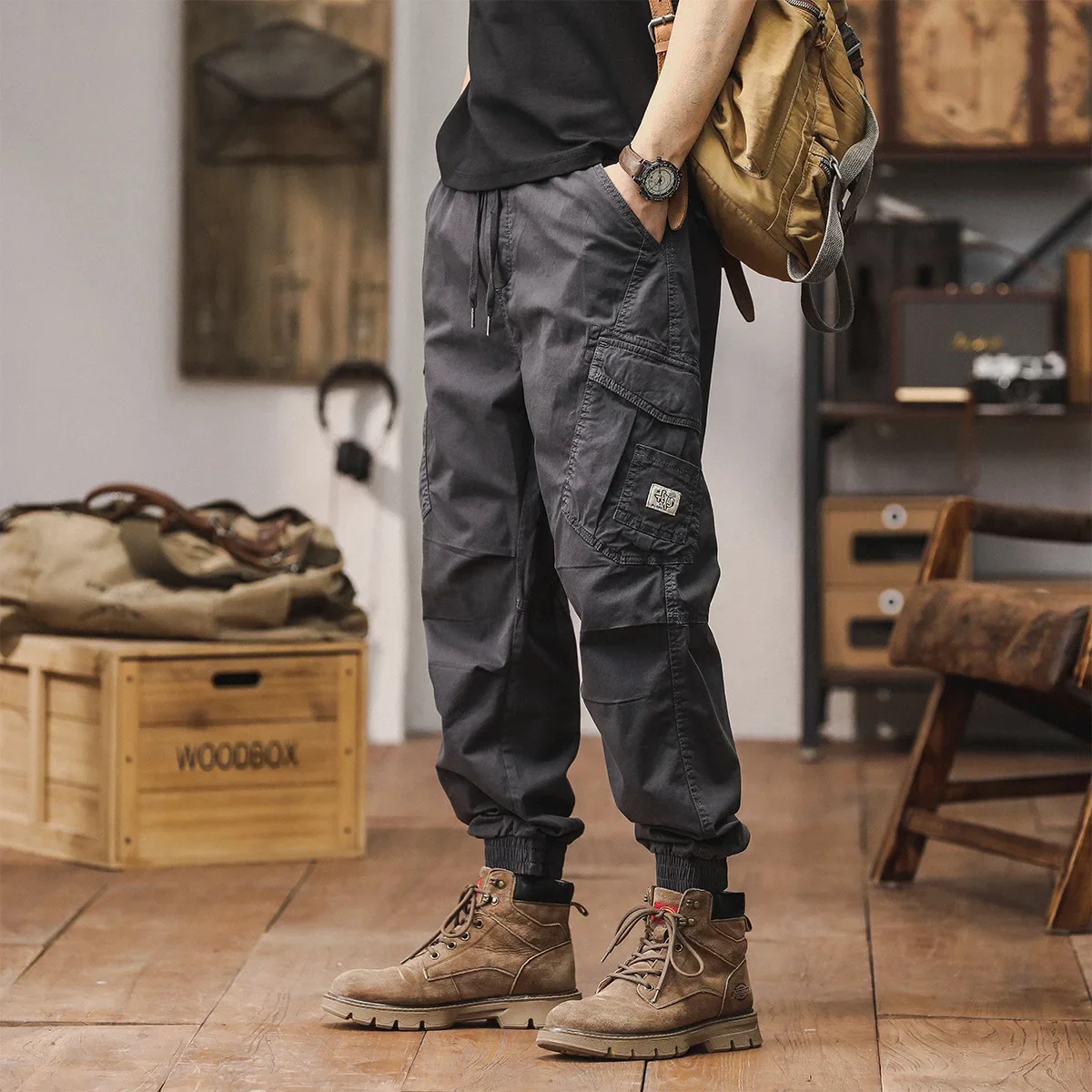 97.5% Cotton Man Cargo Pants Army Military Tactical Safari Black Khaki Brown Work Pants Joggers Loose Double Waist Trousers
97.5% Cotton Man Cargo Pants Army Military Tactical Safari Black Khaki Brown Work Pants Joggers Loose Double Waist Trousers