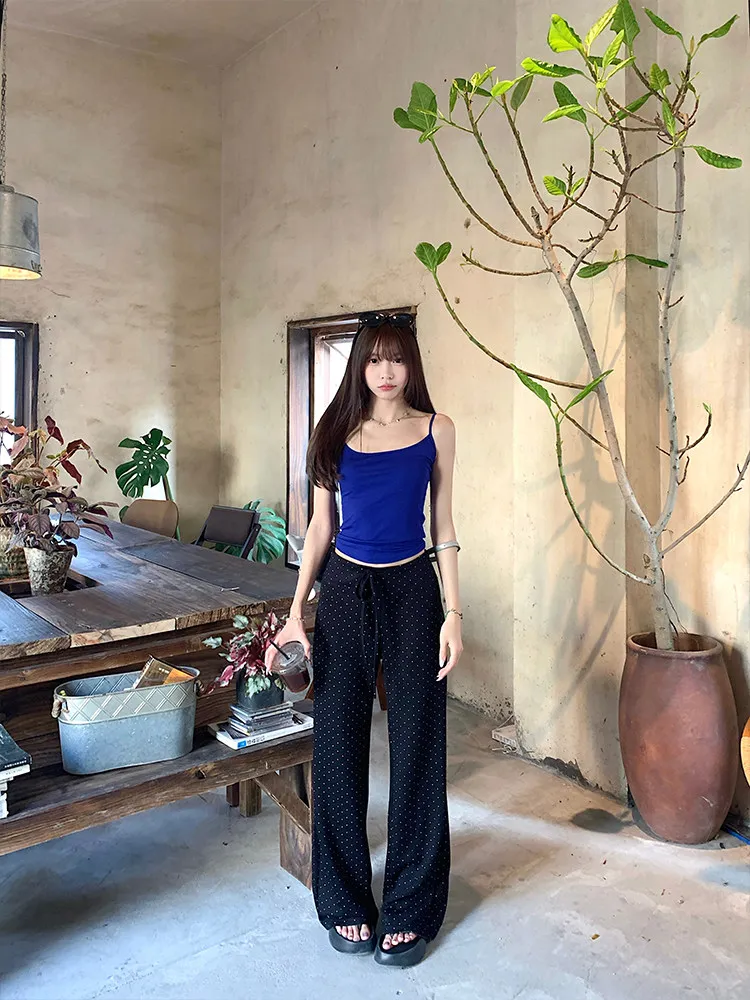 Summer Polka Dot Sport Pants Women's Loose Thin Straight Leg Wide Leg Pants Cool Feeling Floor Length Trousers High Waist Ela...
Summer Polka Dot Sport Pants Women's Loose Thin Straight Leg Wide Leg Pants Cool Feeling Floor Length Trousers High Waist Ela...