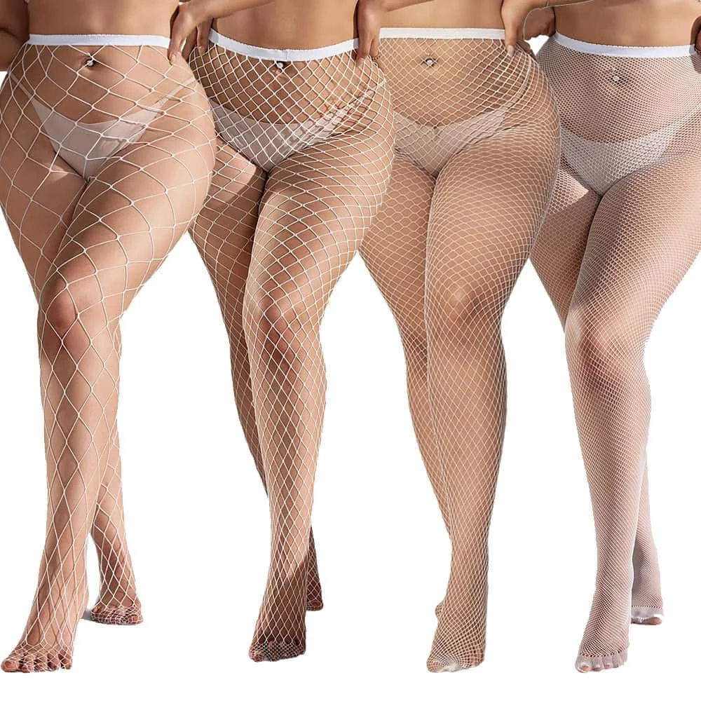 3XL Fishnet Stockings Mesh Pantyhose Plus Size White Black Large Over Knee Long Socks Thigh High Tights for Oversized Women 2XXL
3XL Fishnet Stockings Mesh Pantyhose Plus Size White Black Large Over Knee Long Socks Thigh High Tights for Oversized Women 2XXL