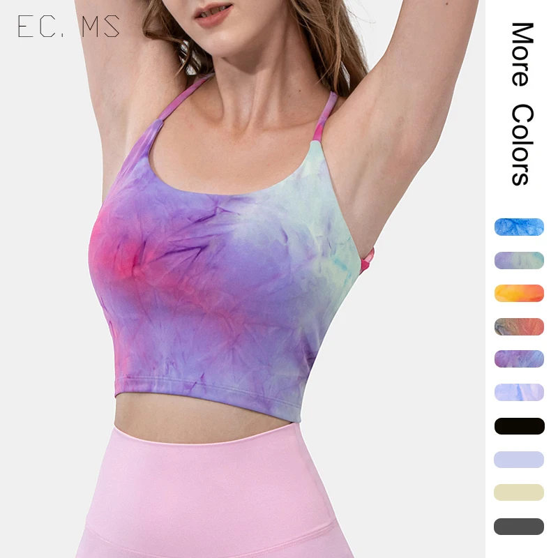 Women Sports Vest Tie Dye Printing Cross Back Lace Up Padded Yoga Dancing GYM Fitness Tank
Women Sports Vest Tie Dye Printing Cross Back Lace Up Padded Yoga Dancing GYM Fitness Tank