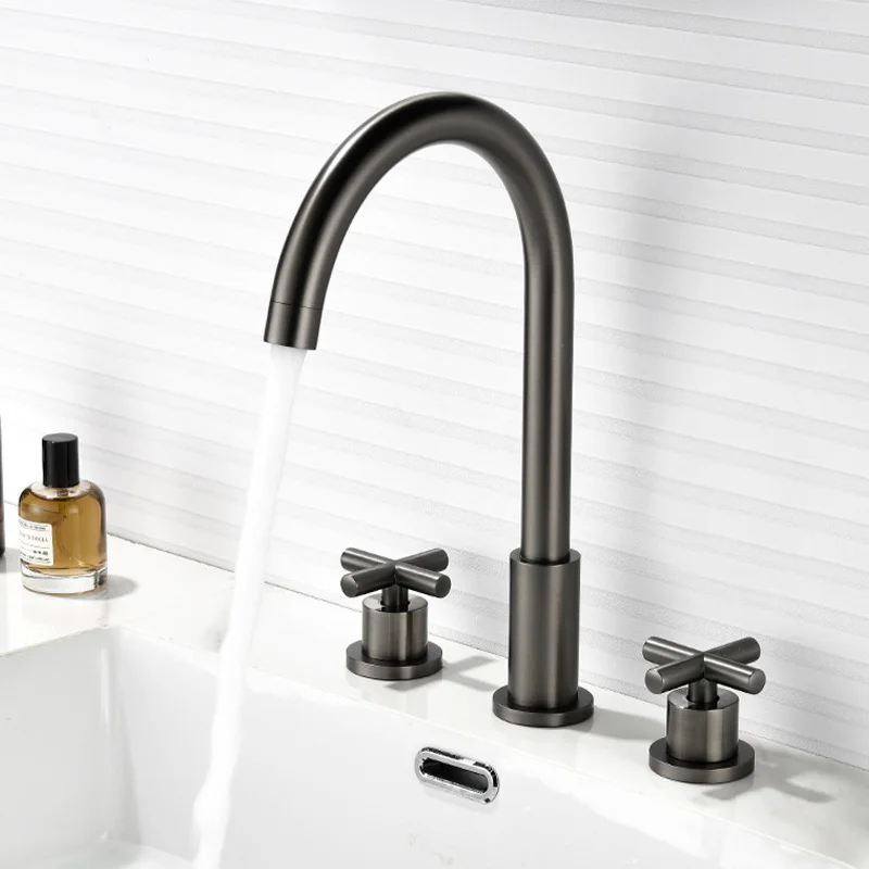 8 Inch Lavatory Vanity Sink Faucets Dual Handles Cold Hot Mixer Tap Deck Mounted 3 Hole Widespread Bathroom Sink Faucet Gray
8 Inch Lavatory Vanity Sink Faucets Dual Handles Cold Hot Mixer Tap Deck Mounted 3 Hole Widespread Bathroom Sink Faucet Gray