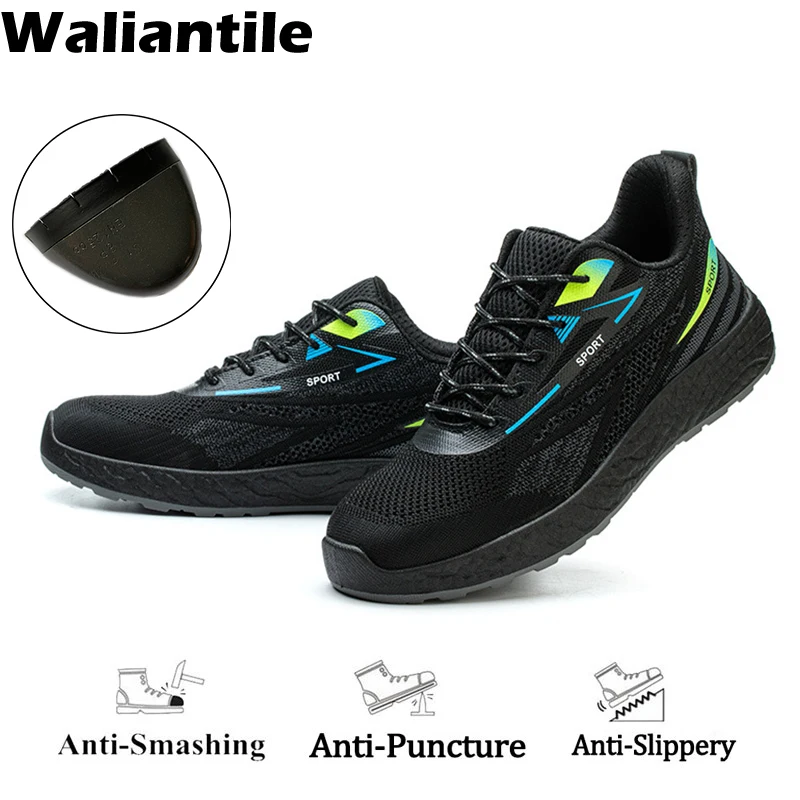 Waliantile New Breathable Men Safety Shoes For Construction Work Boots Puncture Proof Anti-smash Steel Toe Indestructible Shoes
Waliantile New Breathable Men Safety Shoes For Construction Work Boots Puncture Proof Anti-smash Steel Toe Indestructible Shoes