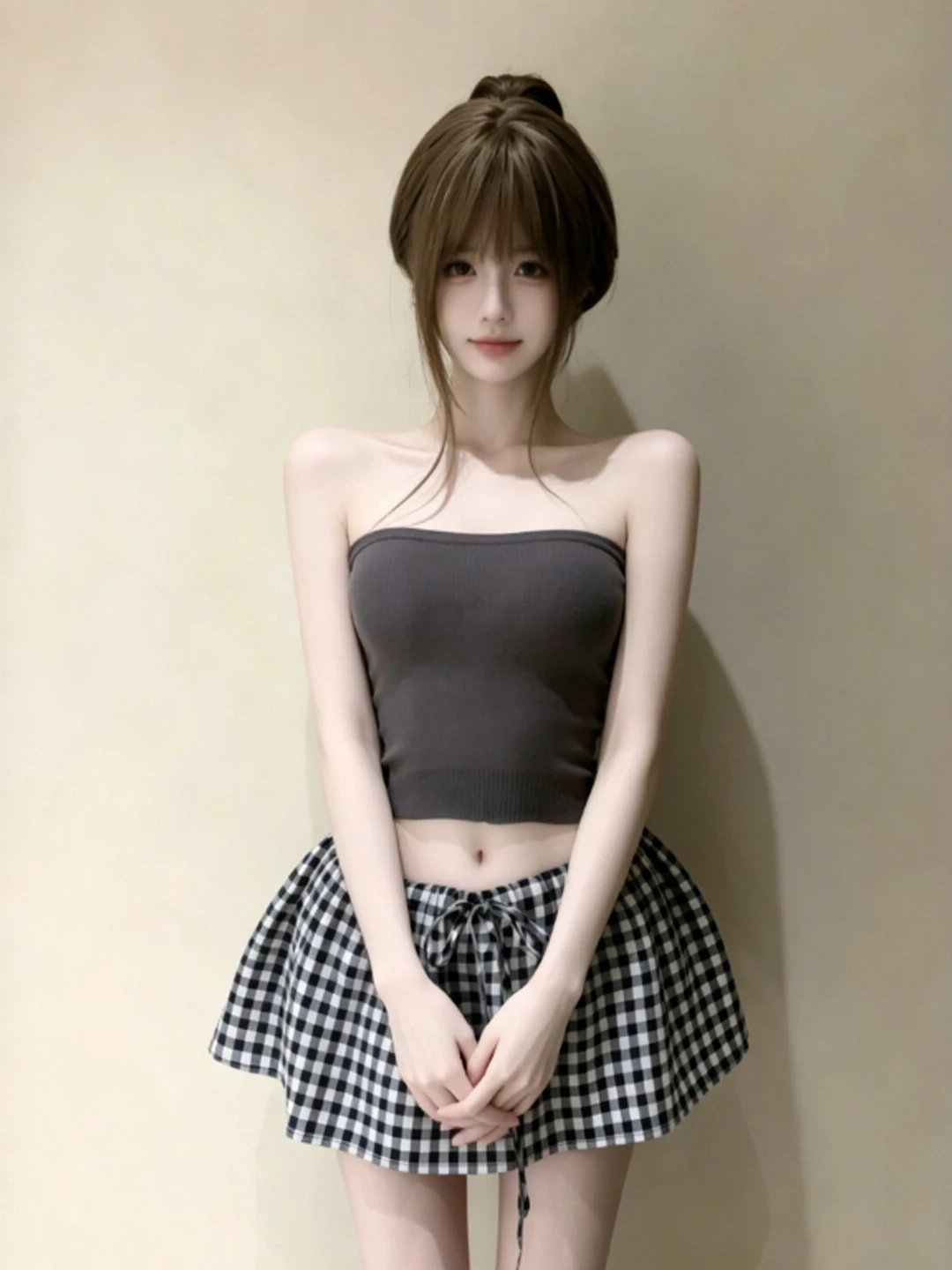 Retro Style Sexy Strapless Top And Plaid Skirt Two-Piece Set for Short Women Summer 2026 Comfortable Cotton Blend Casual...
Retro Style Sexy Strapless Top And Plaid Skirt Two-Piece Set for Short Women Summer 2026 Comfortable Cotton Blend Casual...