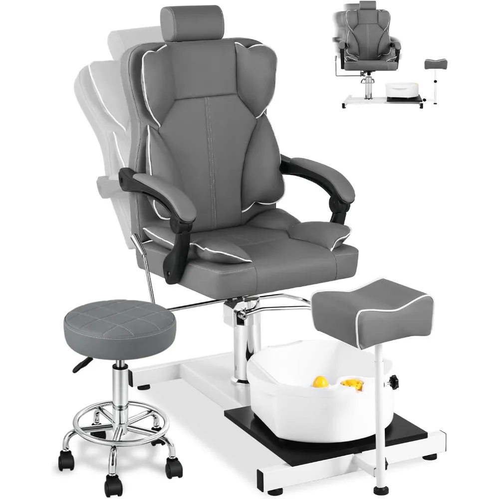 Pedicure Chair No Plumbing for Nail Tech, with Adjustable Footrest and Massage Bath Bowl,Rolling Pedicure Stool,Pedicure Station
Pedicure Chair No Plumbing for Nail Tech, with Adjustable Footrest and Massage Bath Bowl,Rolling Pedicure Stool,Pedicure Station