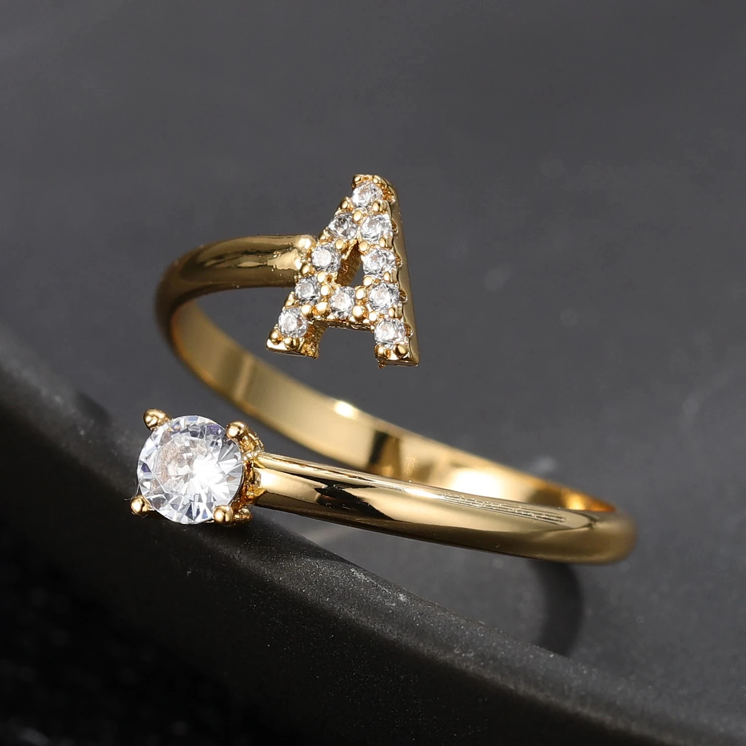 A-Z Initials Letter Ring Gold Color Metal Adjustable Opening Ring Alphabet Creative Finger Rings For Women Trendy Party Jewelry
A-Z Initials Letter Ring Gold Color Metal Adjustable Opening Ring Alphabet Creative Finger Rings For Women Trendy Party Jewelry