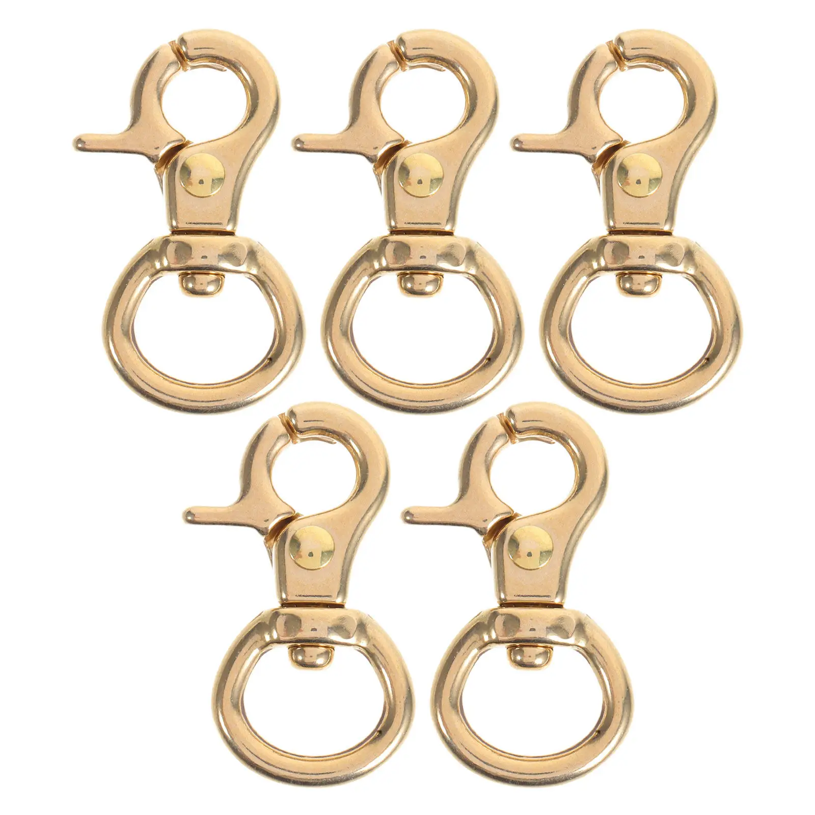 5Pcs Brass Swivel Lobster Claw Clasps Rust Resistant 360 Degree Rotating Snap Hook Keychain Clips for Jewelry Making Purse Bag
5Pcs Brass Swivel Lobster Claw Clasps Rust Resistant 360 Degree Rotating Snap Hook Keychain Clips for Jewelry Making Purse Bag
