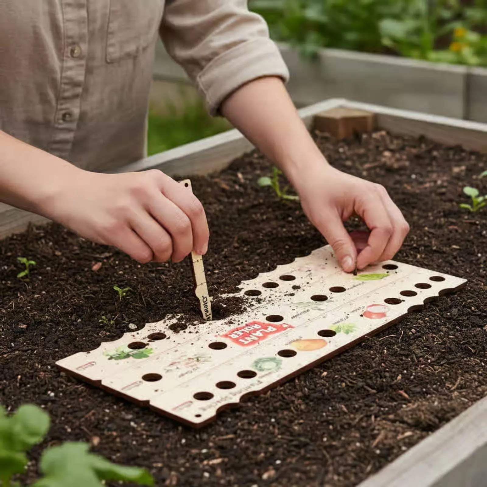 Wooden Plant Ruler Precise Scale Seed Planting Template Vegetable Spacing Ruler Detailed Pattern for Gardeners, Farm
Wooden Plant Ruler Precise Scale Seed Planting Template Vegetable Spacing Ruler Detailed Pattern for Gardeners, Farm