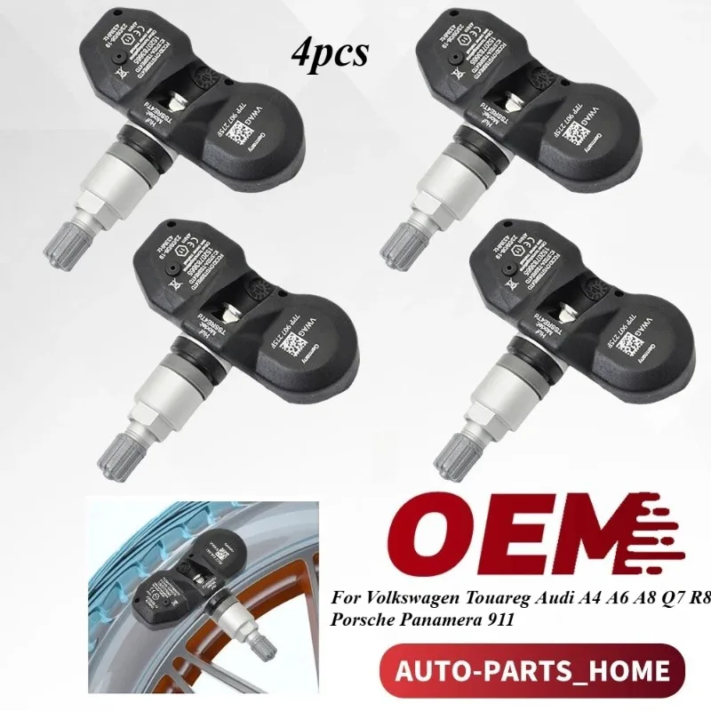 4Pcs Car Tire Pressure Sensor 7PP907275F 7PP907275B TPMS 433MHZ For Volkswagen Touareg Audi A4 A6 A8 Q7 R8 Porsche Panamera 911
4Pcs Car Tire Pressure Sensor 7PP907275F 7PP907275B TPMS 433MHZ For Volkswagen Touareg Audi A4 A6 A8 Q7 R8 Porsche Panamera 911
