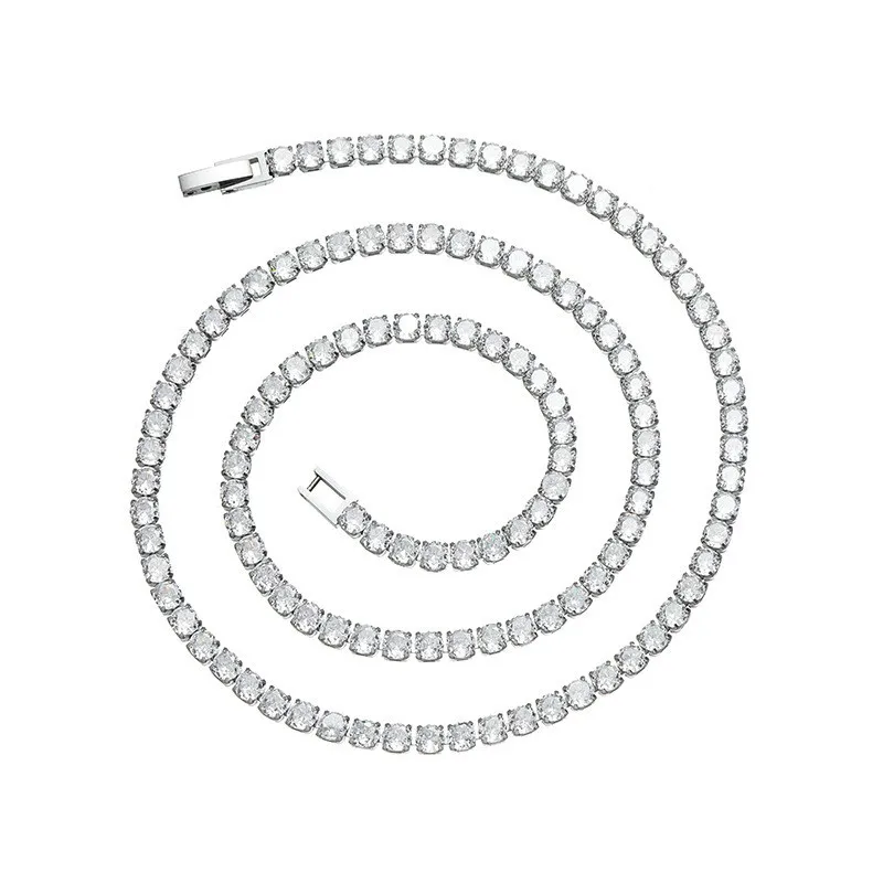 Simple 40-50CM 4MM Diamond Tennis Necklace High Carbon Diamond Silver White Gold S925 Sterling Silver For Women Elegant & Shiny
Simple 40-50CM 4MM Diamond Tennis Necklace High Carbon Diamond Silver White Gold S925 Sterling Silver For Women Elegant & Shiny