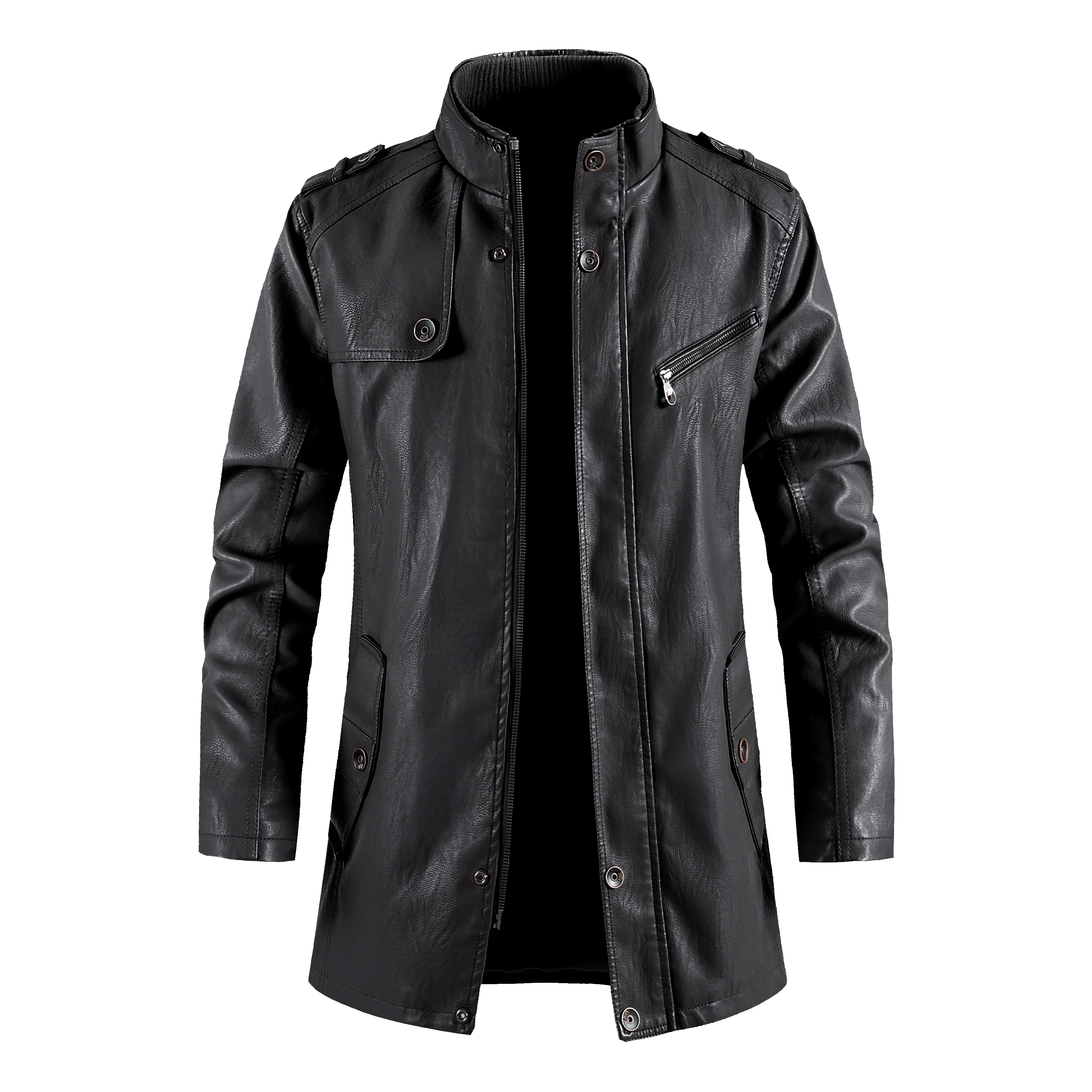 Faux Motorcycle Casual Warm Leather Coats Man Clothing Winter Long PU Leather Jackets Men Stand Collar Windbreaker Leather Coats
Faux Motorcycle Casual Warm Leather Coats Man Clothing Winter Long PU Leather Jackets Men Stand Collar Windbreaker Leather Coats