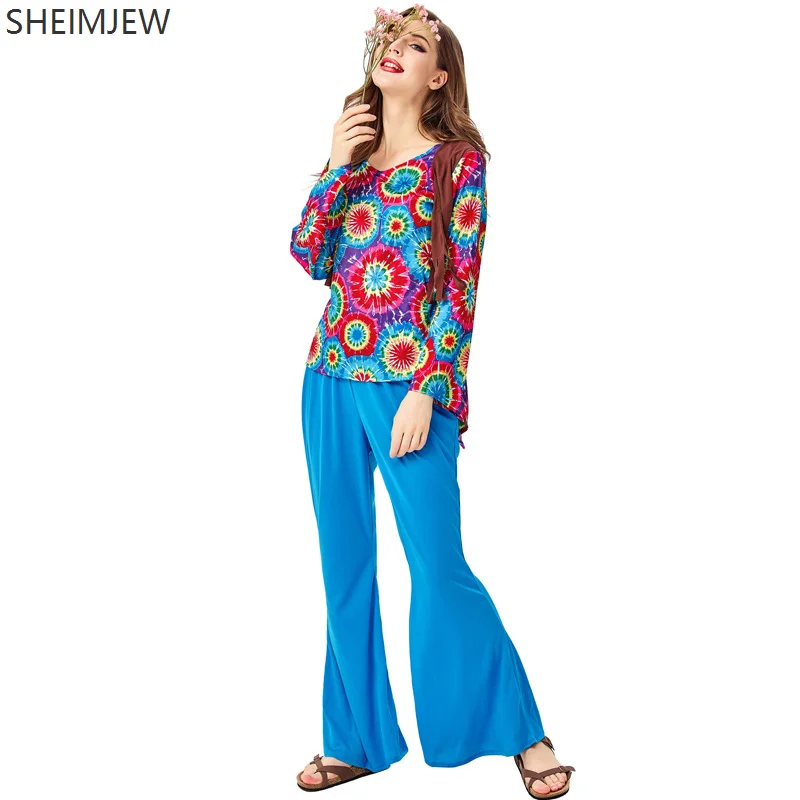 Disco Female Hippie Costume Retro Peace Suit 6070s Adult Cosplay Costume Set Women Halloween Carnival Party Fancy Dress Costume
Disco Female Hippie Costume Retro Peace Suit 6070s Adult Cosplay Costume Set Women Halloween Carnival Party Fancy Dress Costume