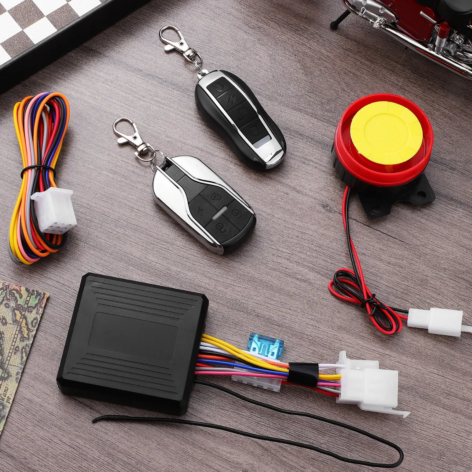 12V Motorcycle Alarm System Remote Control Dual Remotes Loud Speaker Adjustable Sensitivity Anti Theft Device
12V Motorcycle Alarm System Remote Control Dual Remotes Loud Speaker Adjustable Sensitivity Anti Theft Device