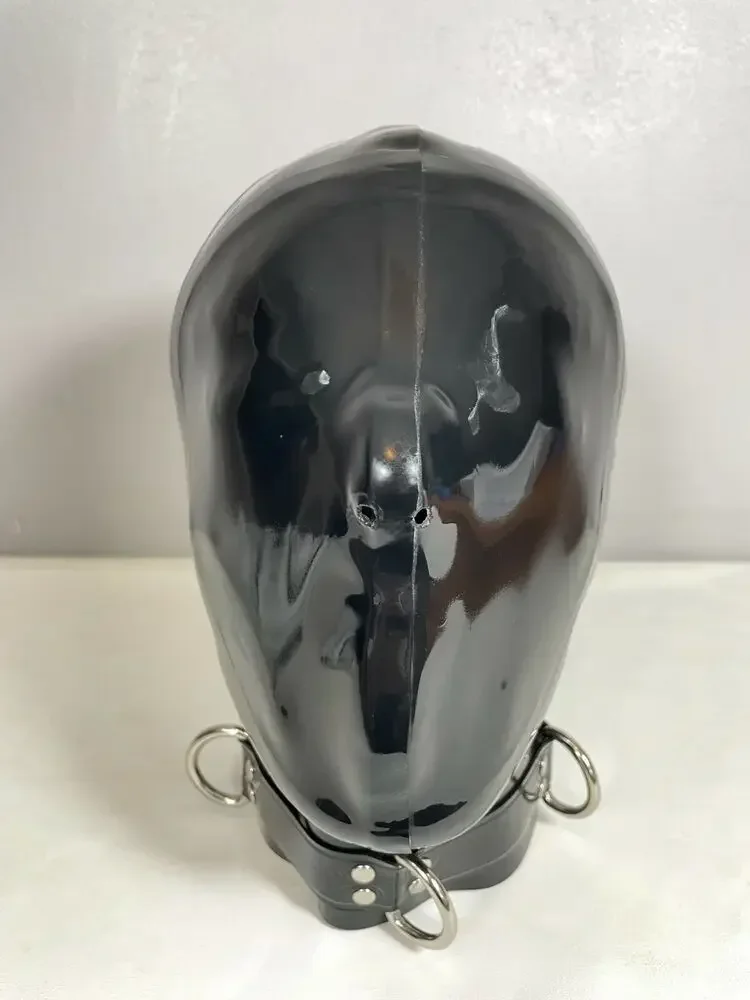 Rubber Latex Full Face Hood with No Eyes, Mouth just se Holes Gummi Party Suit Catsuit Ganzanzug
Rubber Latex Full Face Hood with No Eyes, Mouth just se Holes Gummi Party Suit Catsuit Ganzanzug