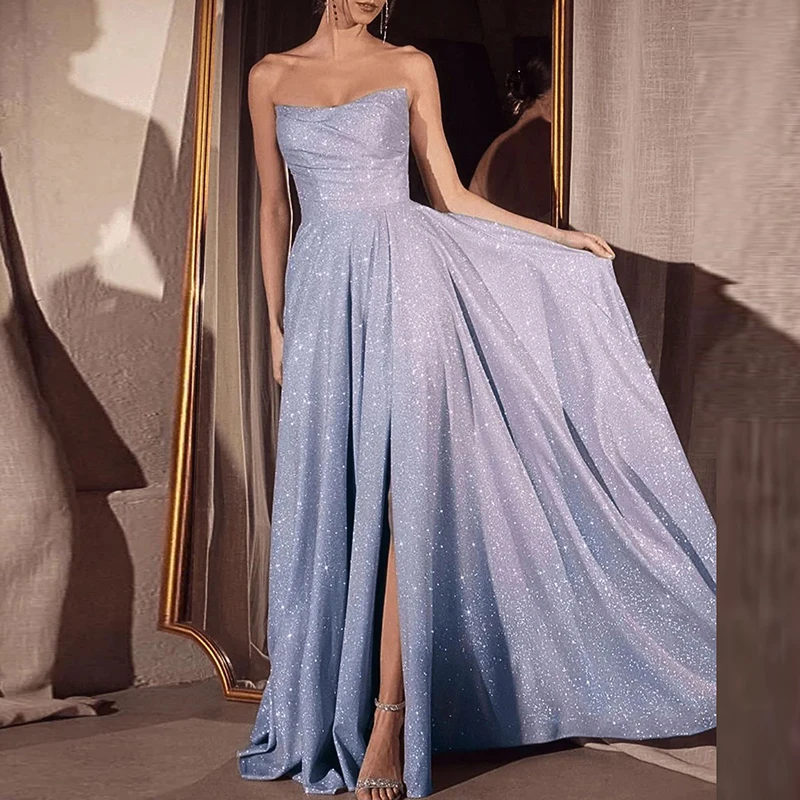 2026 Spring Fashion Sequin Shiny Party Dress Women Sexy Strapless High Waist Split Long Dress Summer Backless Lace-up Maxi Dress
2026 Spring Fashion Sequin Shiny Party Dress Women Sexy Strapless High Waist Split Long Dress Summer Backless Lace-up Maxi Dress