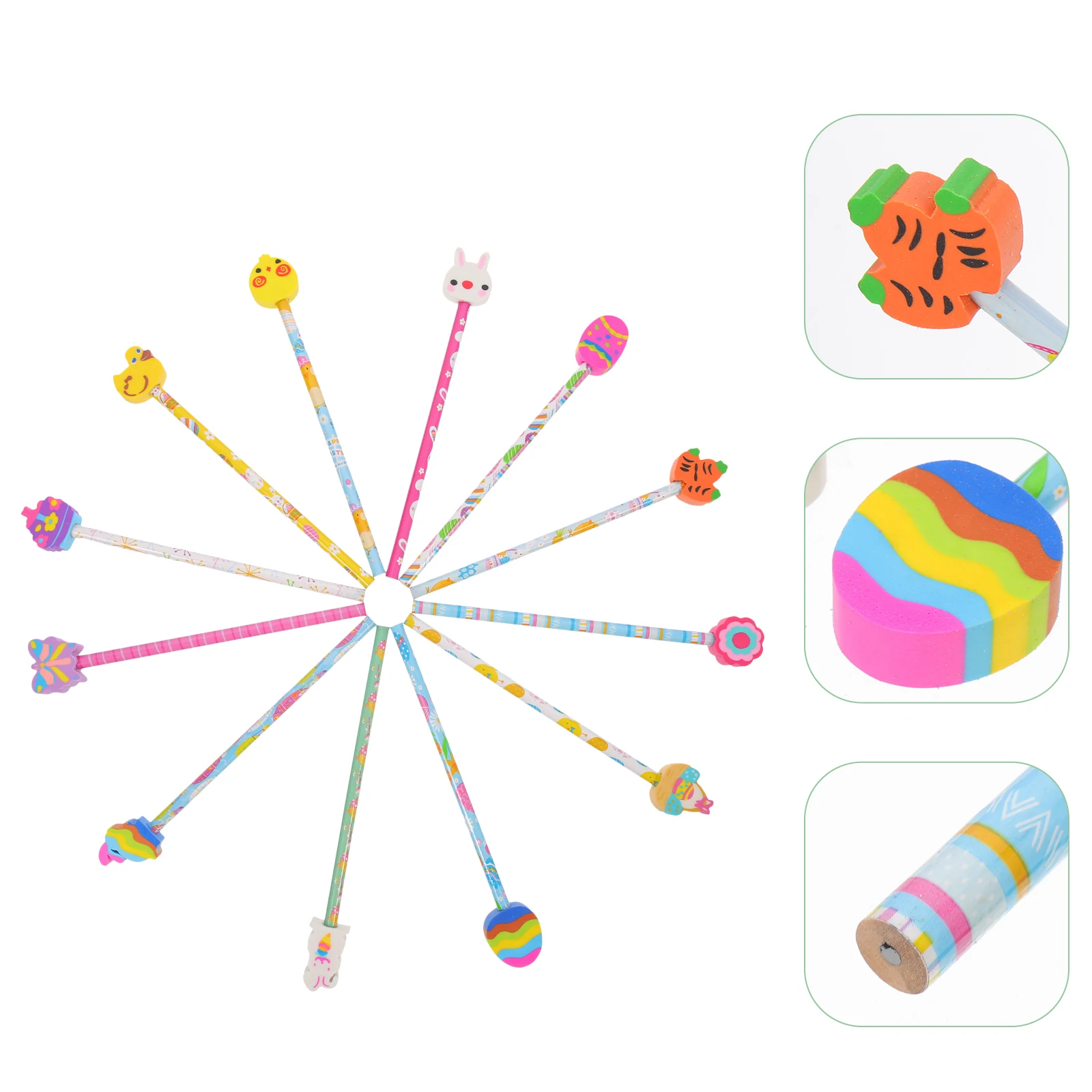 12 Pcs Pencils Kids Wood Writing Students Fun Erasers School Office Home Bulk Cartoon Easter Pencils For Kids Practical
12 Pcs Pencils Kids Wood Writing Students Fun Erasers School Office Home Bulk Cartoon Easter Pencils For Kids Practical
