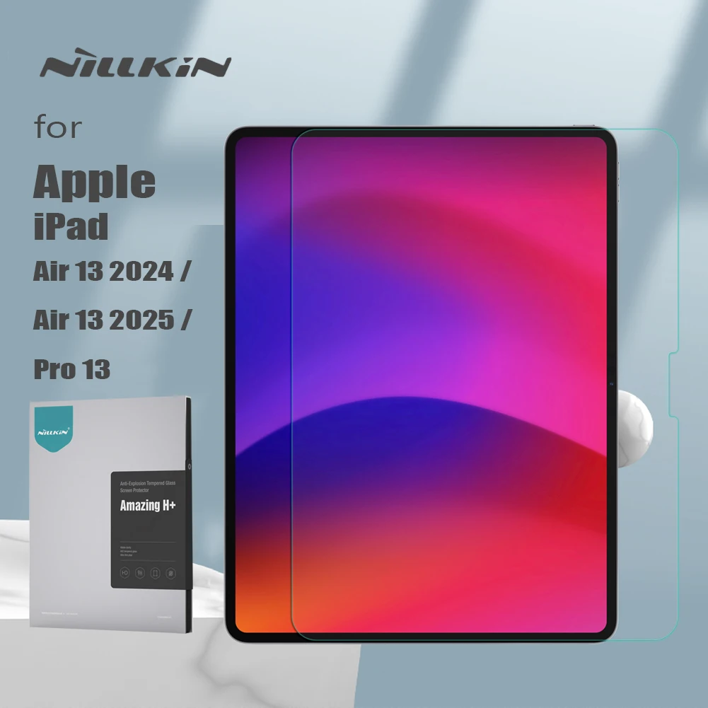 Nillkin для Apple iPad Pro 13/iPad Air 13 2024/Air 13 2025 Удивительное защитное стекло из закаленного стекла H+ с защитой от взрыва
Nillkin для Apple iPad Pro 13/iPad Air 13 2024/Air 13 2025 Удивительное защитное стекло из закаленного стекла H+ с защитой от взрыва