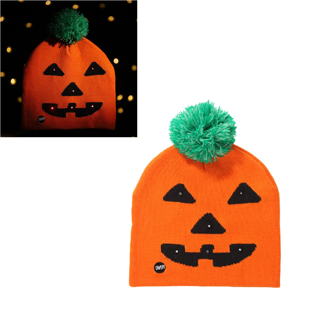 Halloween Knitted Pumpkin Hat Luminous Glowing Beanie Warm Lighting Cap for Party Costume Kids Adults Halloween Glowing Hat
Halloween Knitted Pumpkin Hat Luminous Glowing Beanie Warm Lighting Cap for Party Costume Kids Adults Halloween Glowing Hat