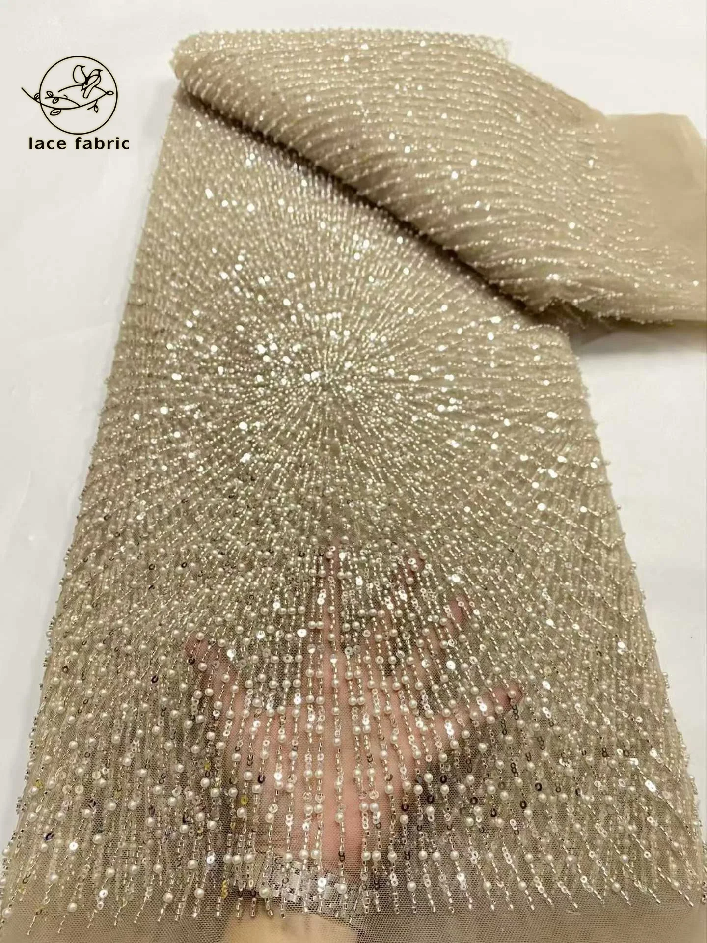 African Luxury Groom Sequins Lace Fabric 2026 High Quality Lace Embroidery Beaded Mesh Fabric 5 Yards For Women Wedding Dresses
African Luxury Groom Sequins Lace Fabric 2026 High Quality Lace Embroidery Beaded Mesh Fabric 5 Yards For Women Wedding Dresses