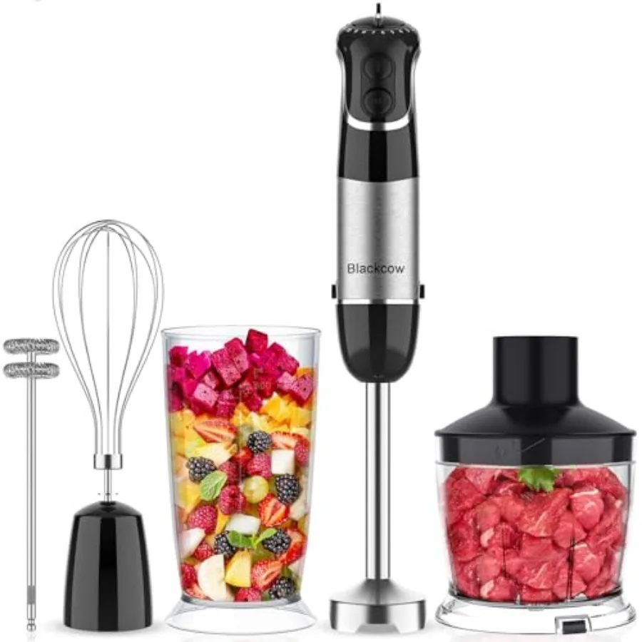 Immersion Blender Handheld for KitchenEmulsion Blender Handheld 12 Speed Electric Hand Mixer with BPA Free Attachments:Chopper
Immersion Blender Handheld for KitchenEmulsion Blender Handheld 12 Speed Electric Hand Mixer with BPA Free Attachments:Chopper