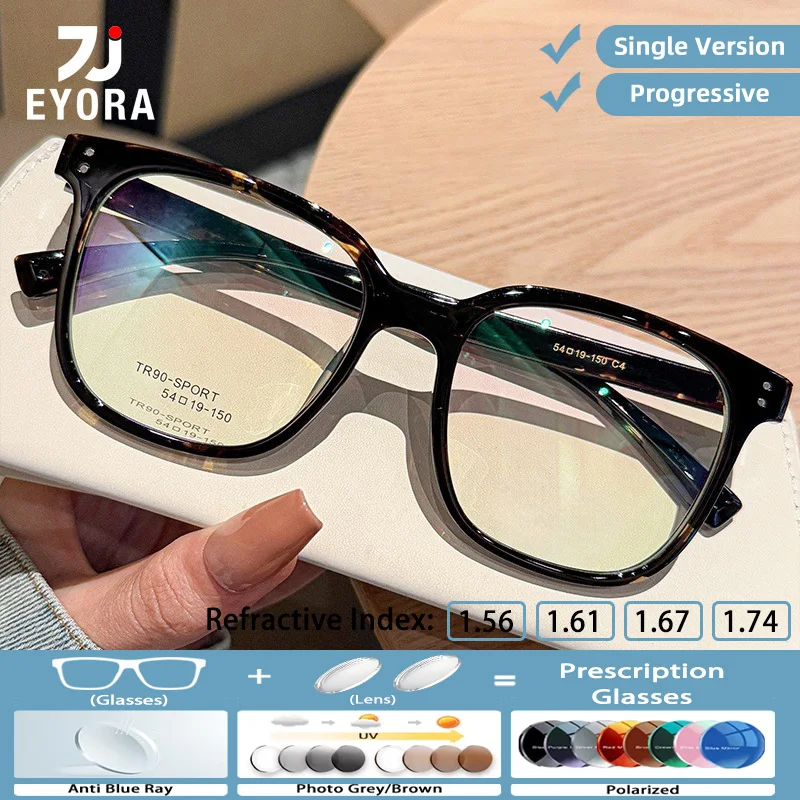 EYORA Stylish Large Frame TR90 Reading Glasses for Women Myopia and Hyperopia Anti Blue Light Progressive Photochromic Glasses
EYORA Stylish Large Frame TR90 Reading Glasses for Women Myopia and Hyperopia Anti Blue Light Progressive Photochromic Glasses