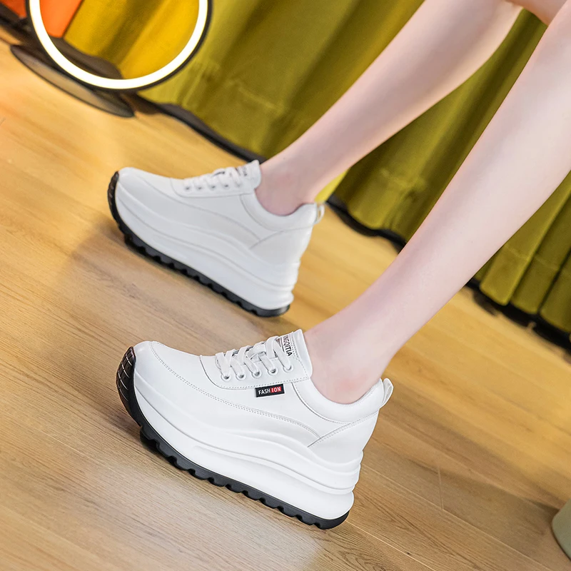 8cm White Platform Sneakers for Women Casual Shoes Walking Chunky Sneakers 3 Inch Genuine Leather Spring Autumn Heel Shoes
8cm White Platform Sneakers for Women Casual Shoes Walking Chunky Sneakers 3 Inch Genuine Leather Spring Autumn Heel Shoes