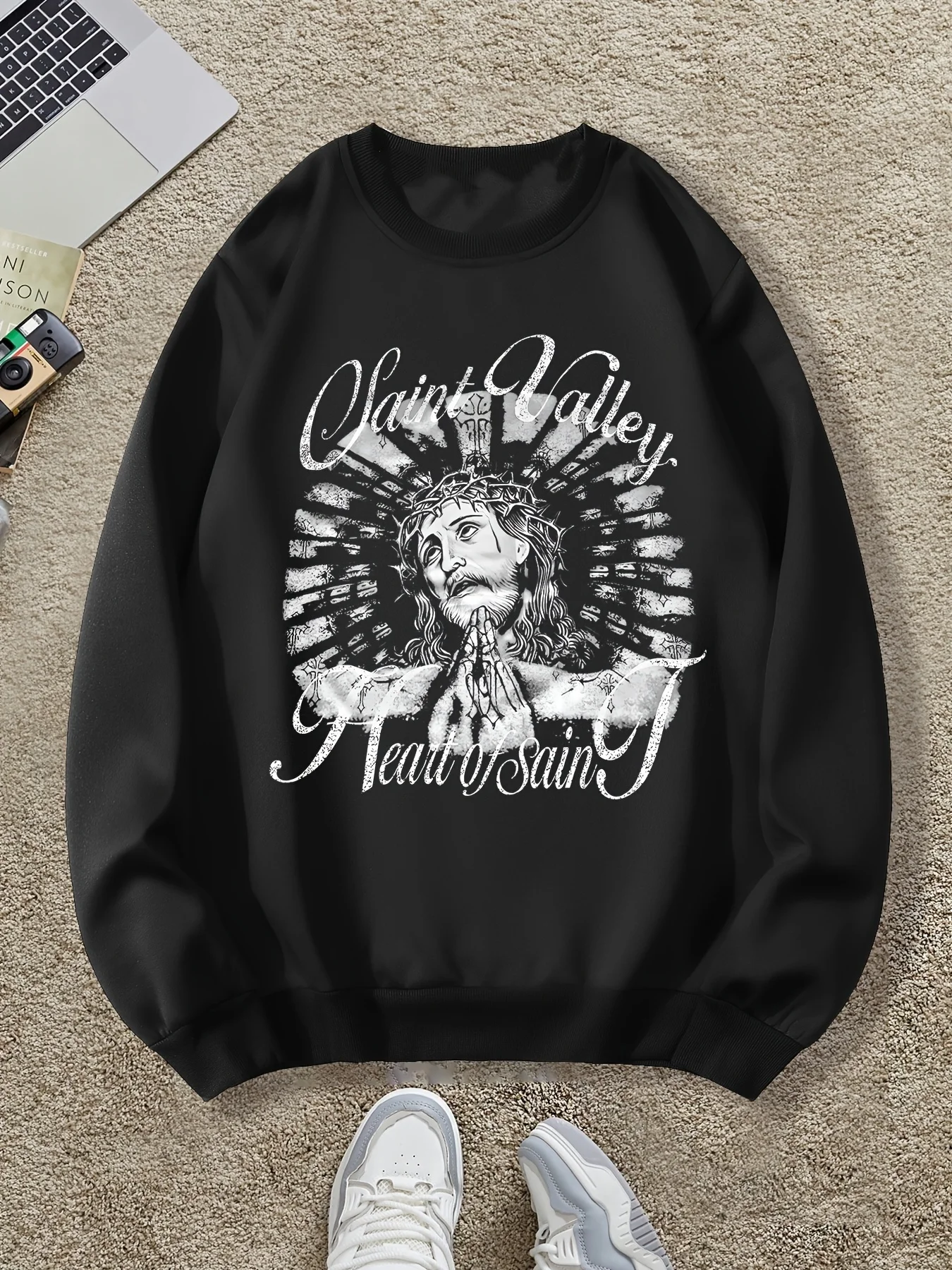 Christ Print Autumn and Winter Men's and Women's Long Sleeved Sportswear Sweatshirt, Casual and Loose Outdoor Street Sports
Christ Print Autumn and Winter Men's and Women's Long Sleeved Sportswear Sweatshirt, Casual and Loose Outdoor Street Sports